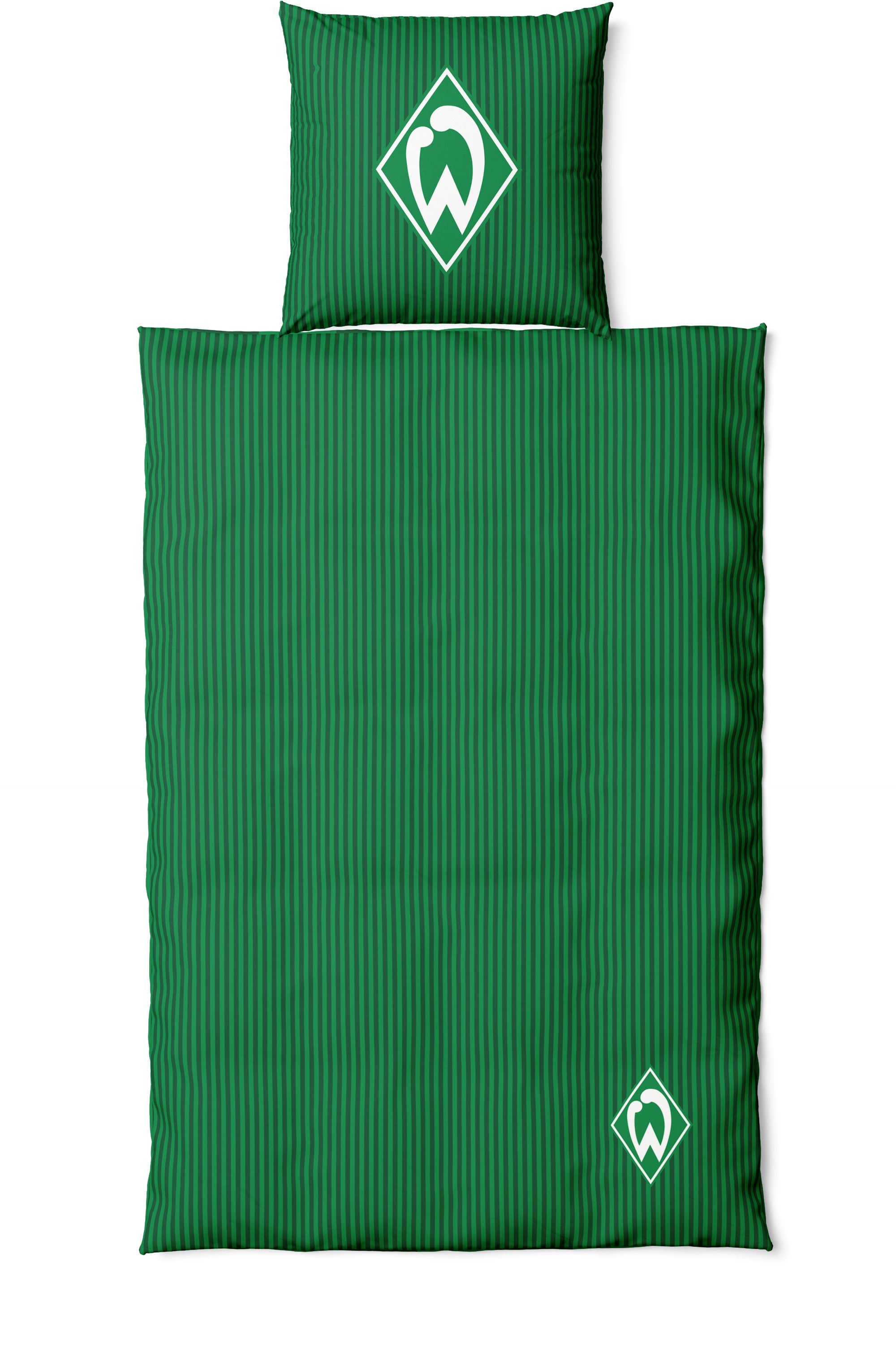 Werder Bremen Bettwäsche SV Werder Bremen GOTS Wendebettwäsche Streifen