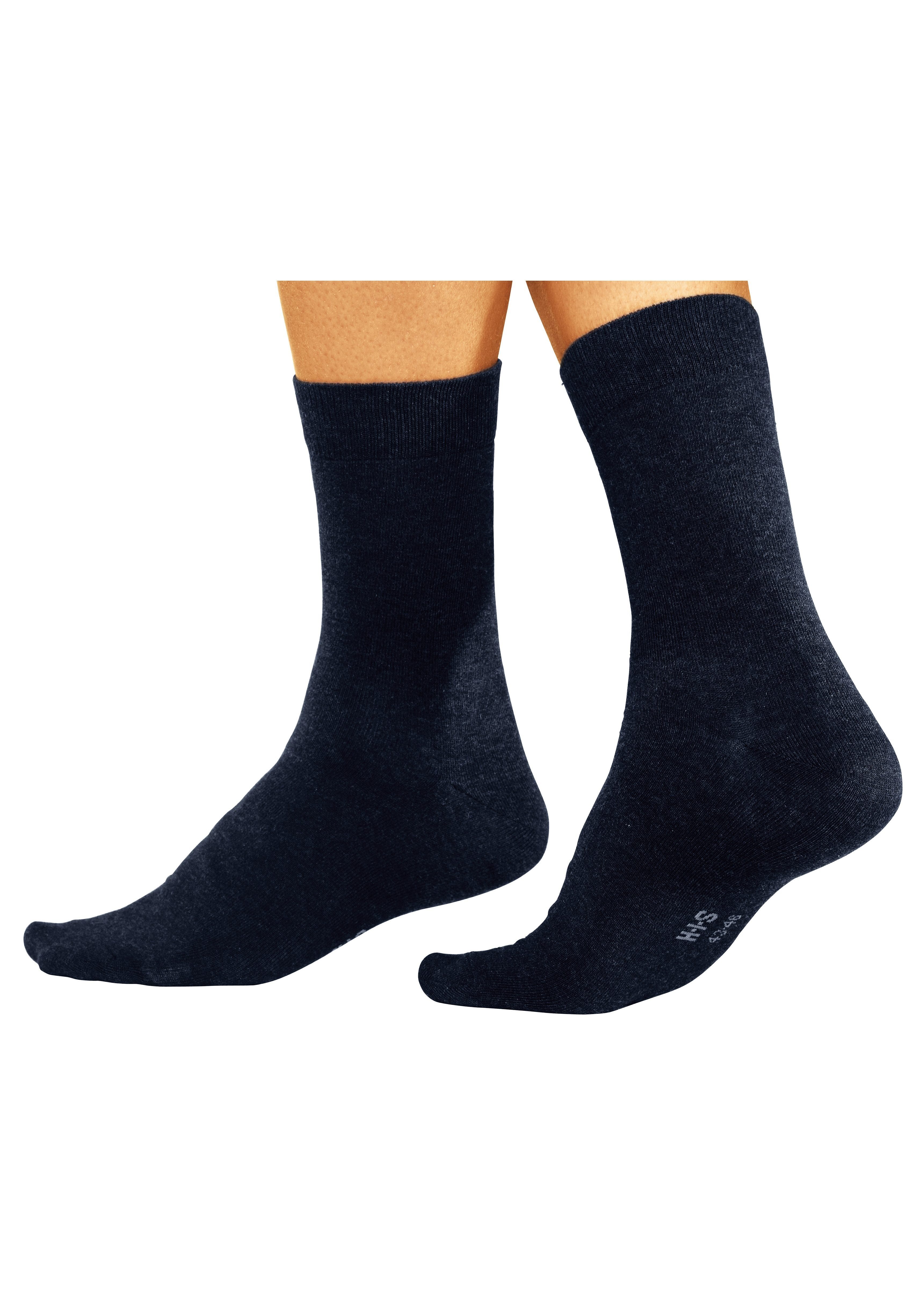 (8-Paar) H.I.S schwarz mit hohem Basicsocken Baumwollanteil