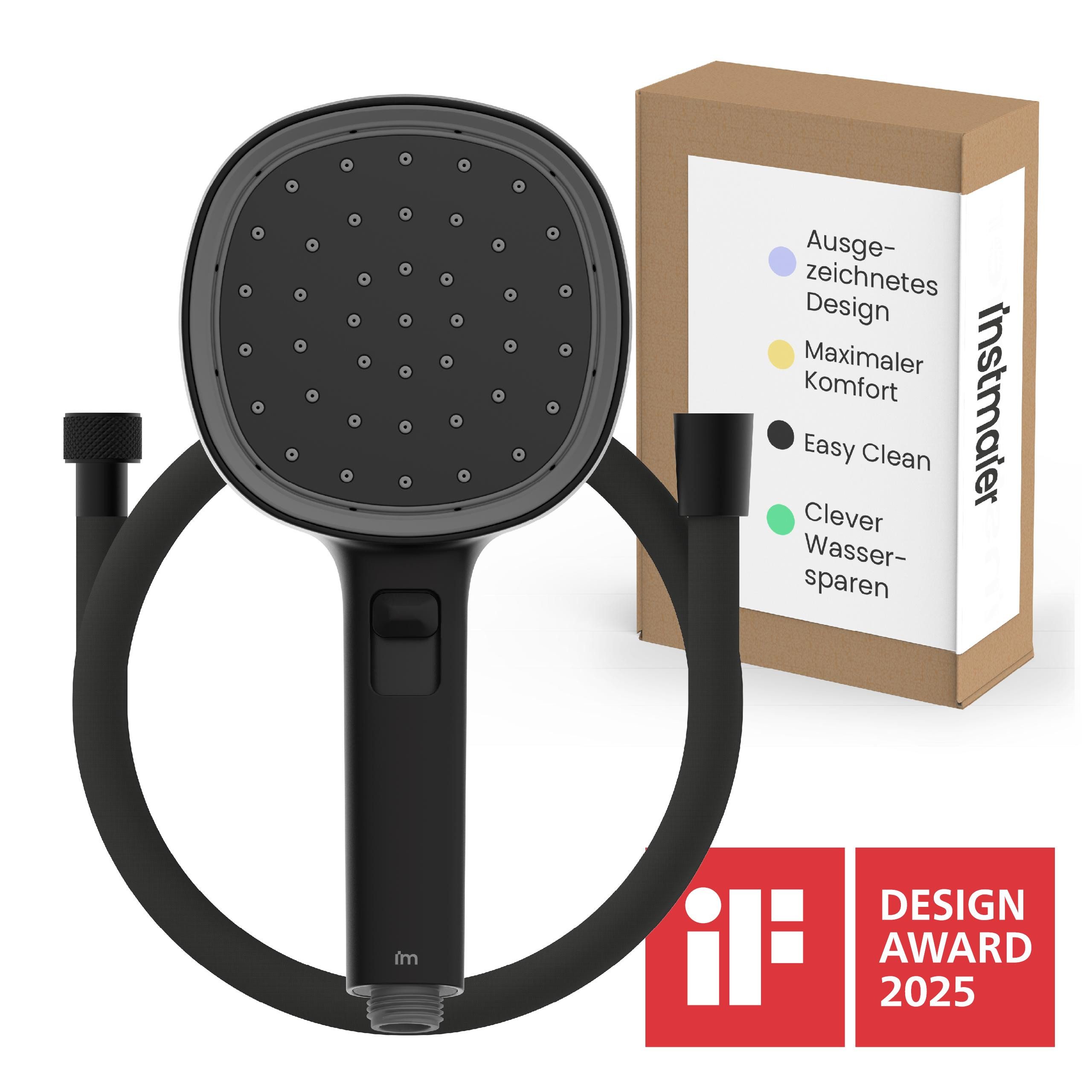 instmaier Handbrause Cleo, wassersparende Nebelfunktion; selbstreinigend