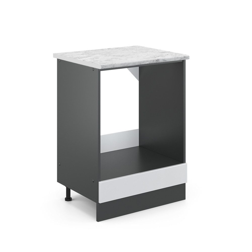 Vicco Herdumbauschrank R-Line, Weiß Hochglanz/Anthrazit, AP günstig online kaufen