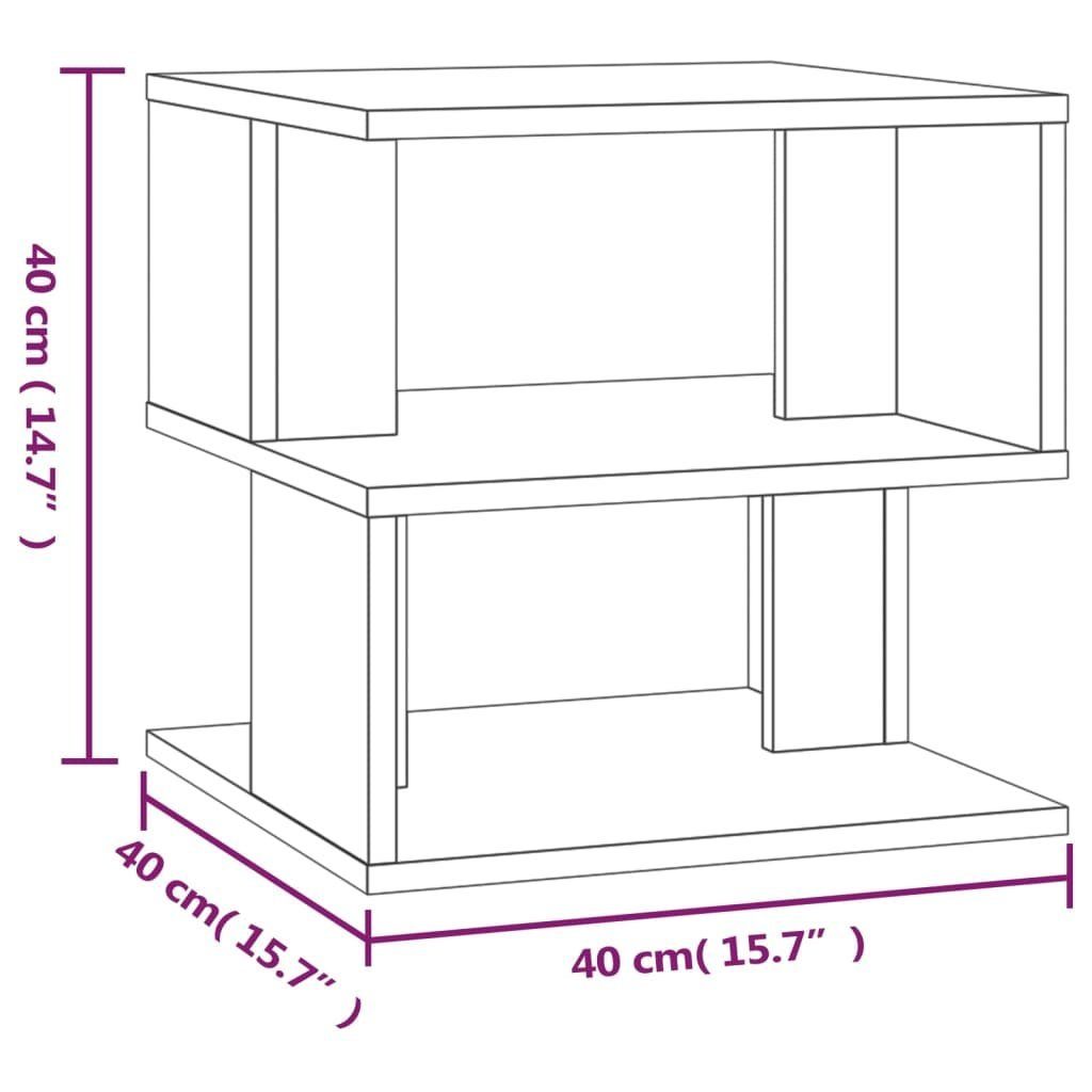 cm furnicato Räuchereiche (1-St) Holzwerkstoff Beistelltisch 40x40x40