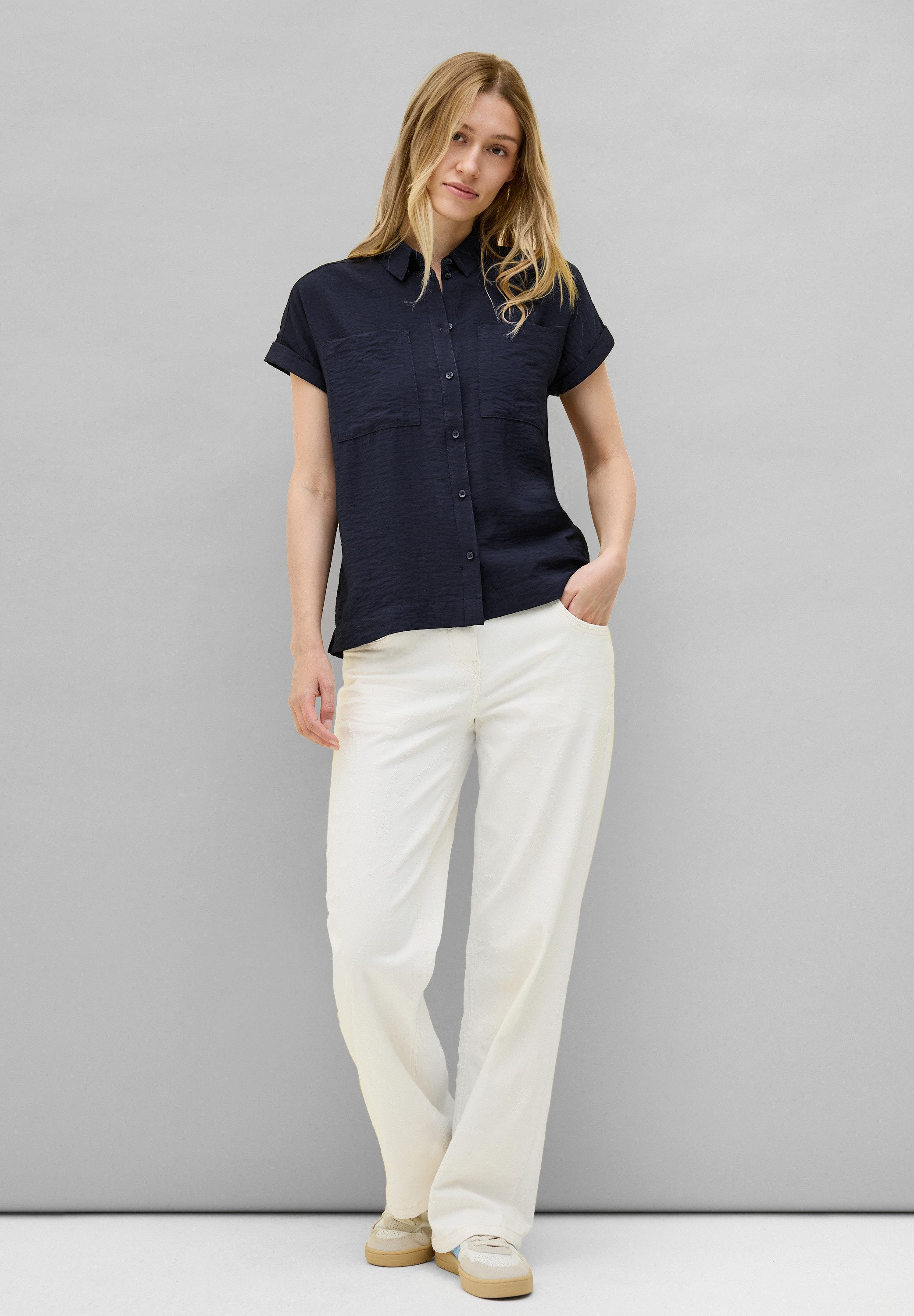 CECIL Kurzarmbluse Feel Good Fit