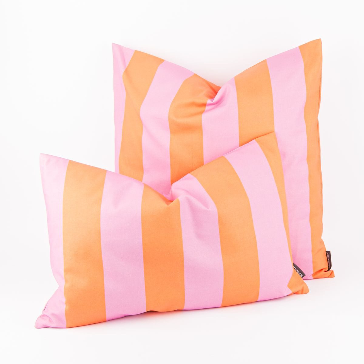 SCHÖNER LEBEN. Dekokissen Kissenhülle Streifen orange pink div. Größen SCHÖ günstig online kaufen
