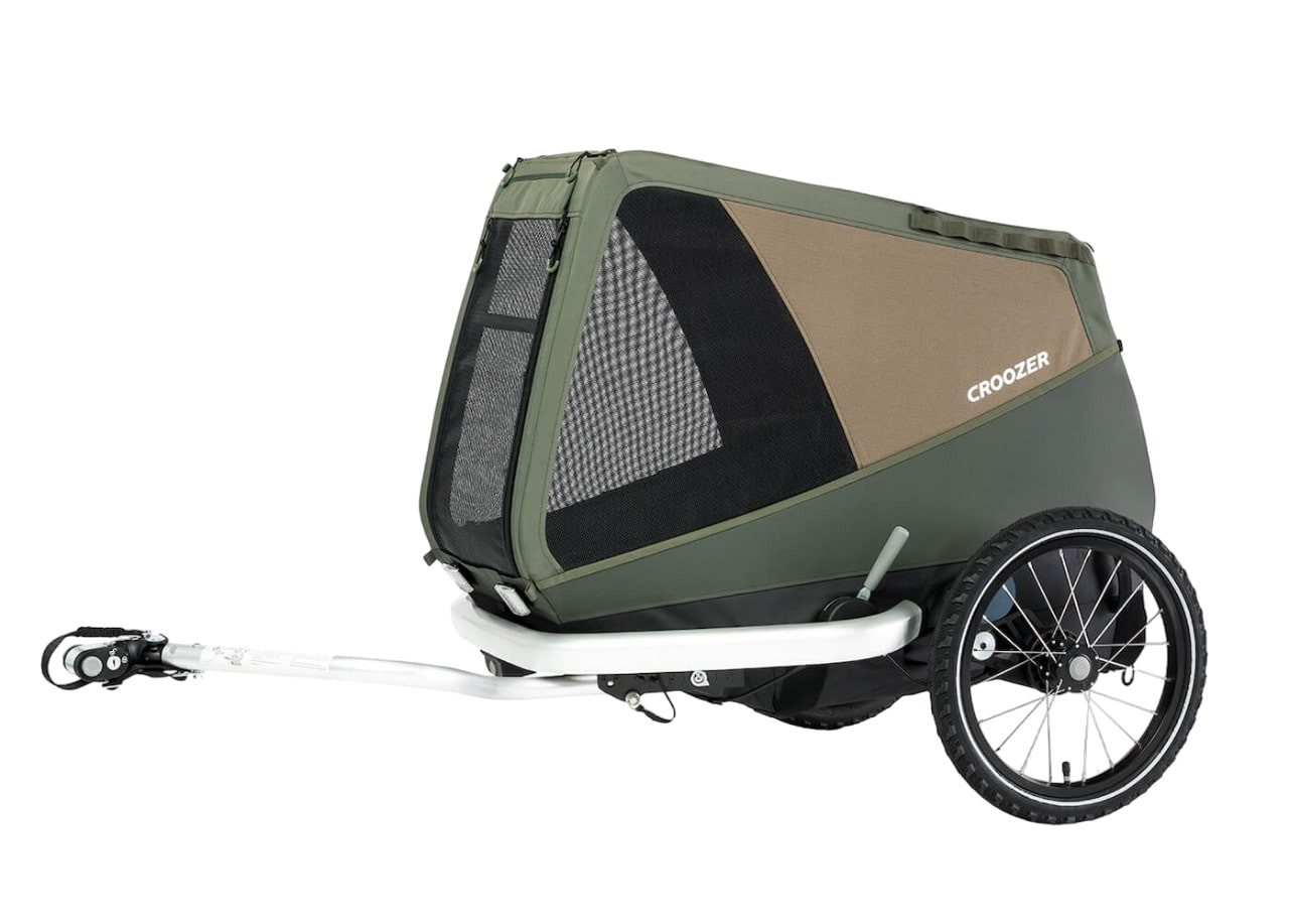 Croozer Fahrradhundeanhänger Croozer Dog Enna Happy Walk inkl. Regenverdeck, Packfach u. Buggy-Set