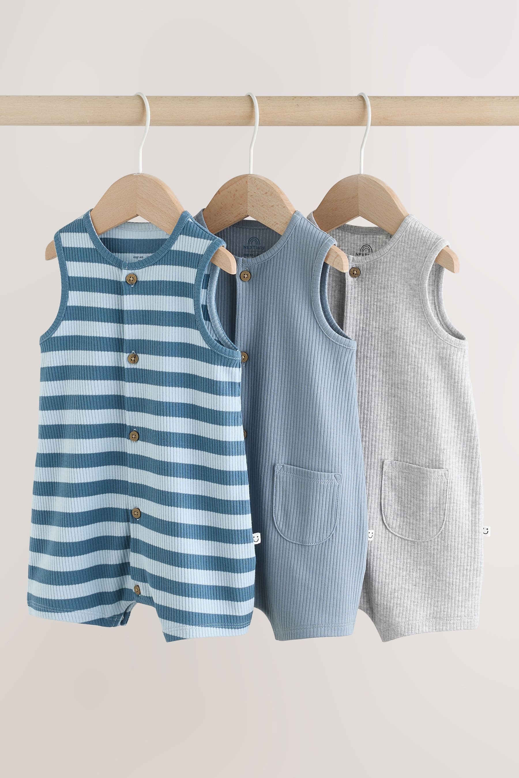 Next Strampler Baby Trägertop-Strampler aus Jersey (3-tlg)