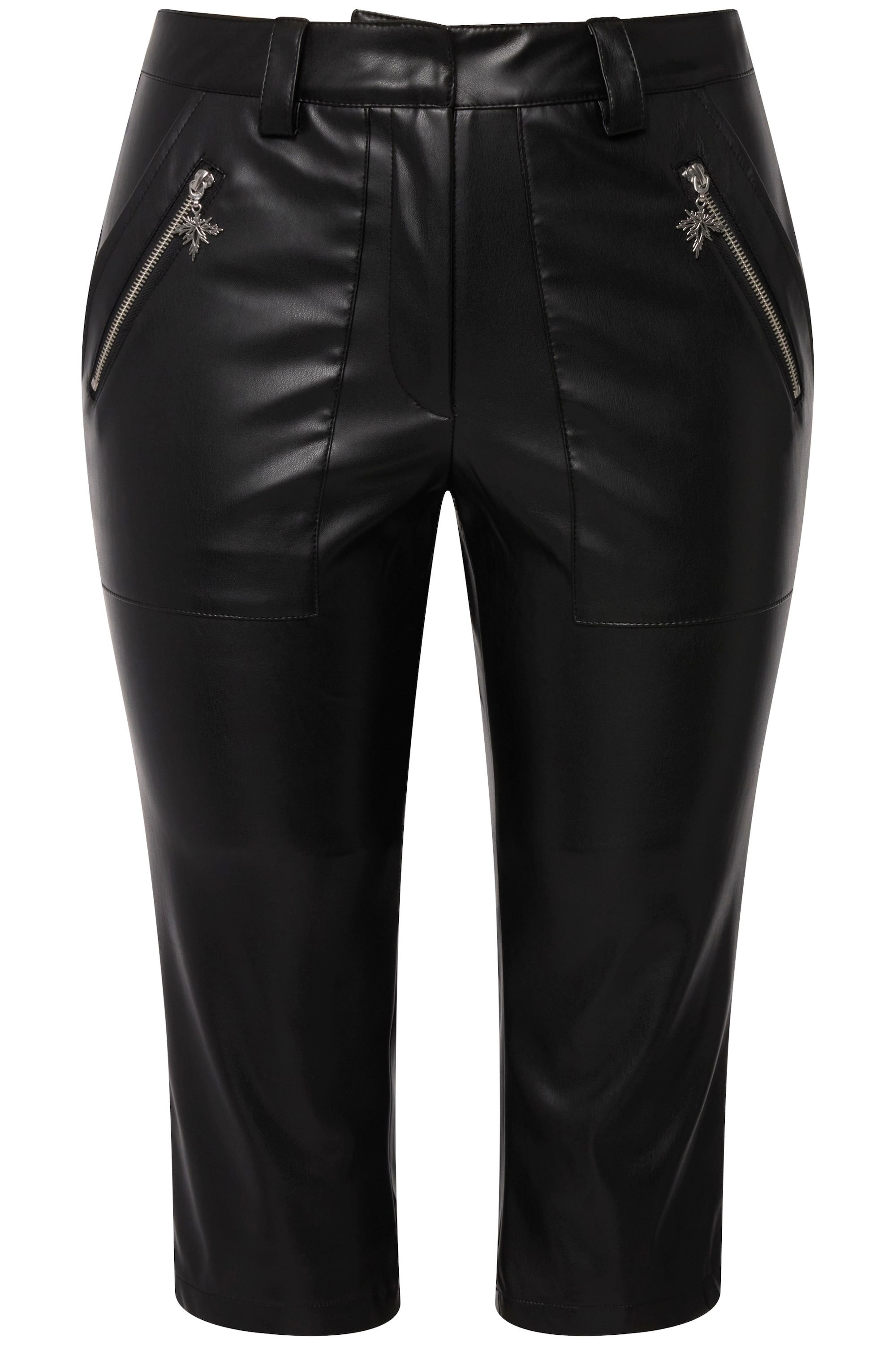 Ulla Popken Caprihose Tracht-Capri Sienna Lederoptik günstig online kaufen