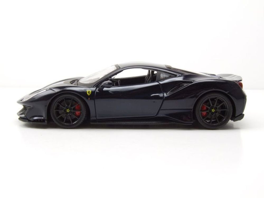 Bburago Modellauto Ferrari 488 Pista 2018 dunkelblau, Maßstab 1:24