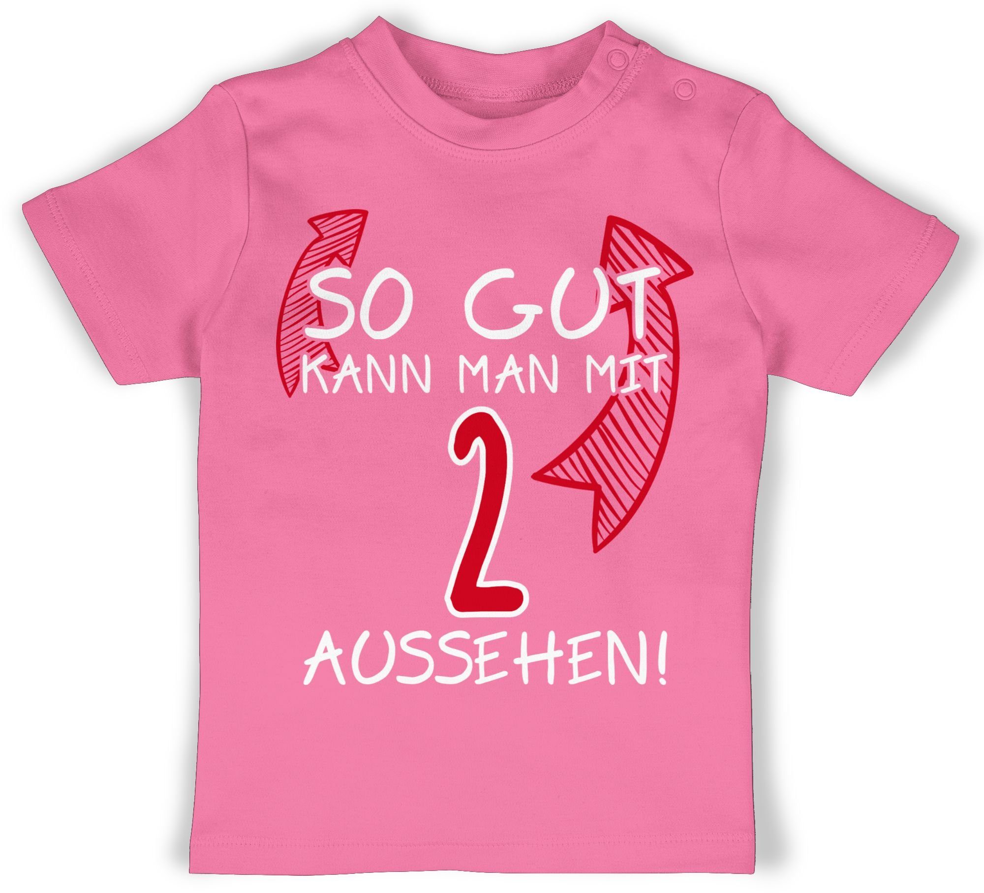 Shirtracer gut zwei 2 So aussehen kann T-Shirt man 2. Pink Geburtstag mit