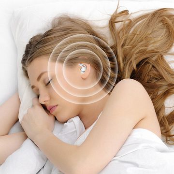 Rnemitery Gehörschutzstöpsel Ohrstöpsel zum Schlafen Silikon Gehörschutz Ohrstöpsel mit Alubehälter