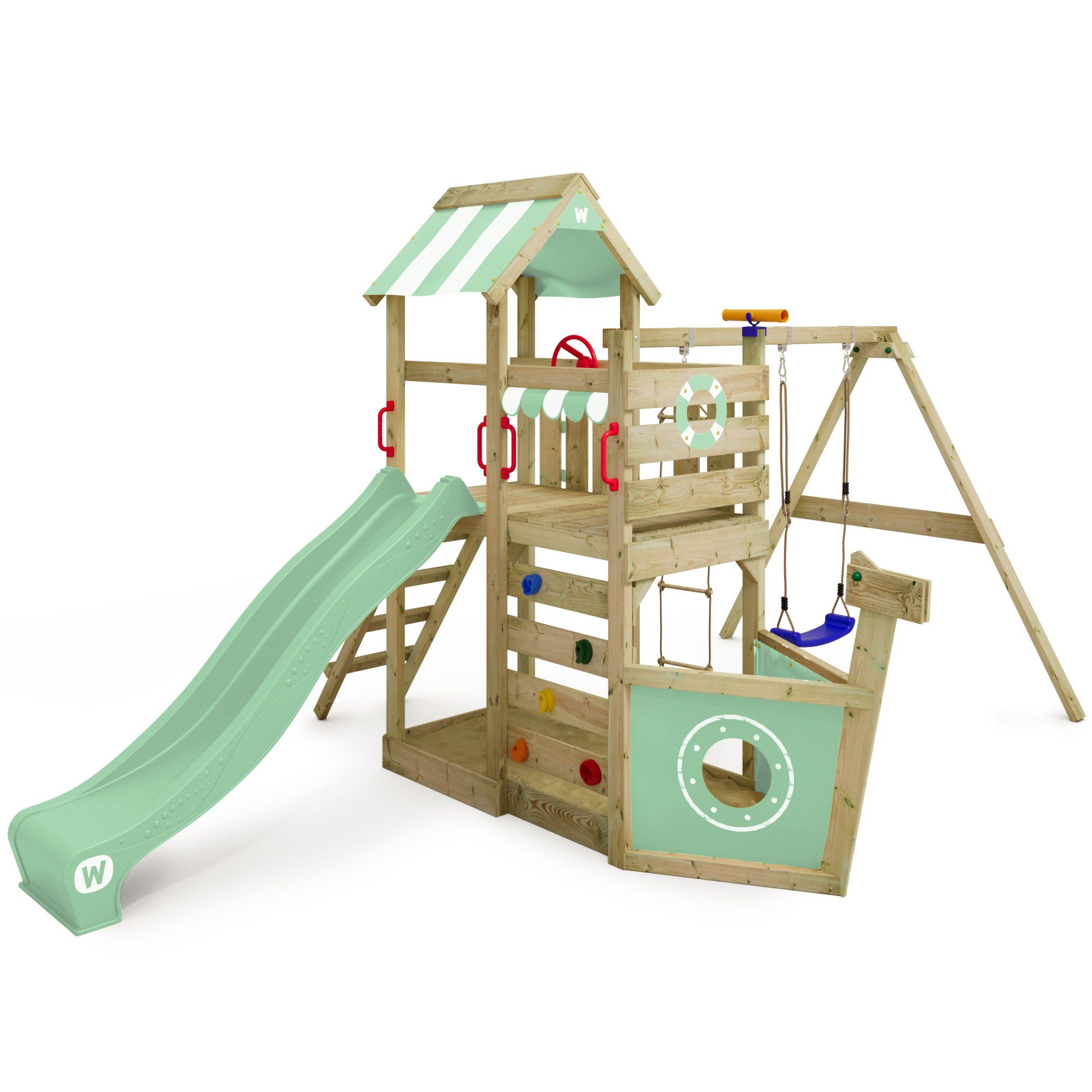 Spielturm SeaFlyer – Maritimer Kinderkletterturm in Schiffsoptik