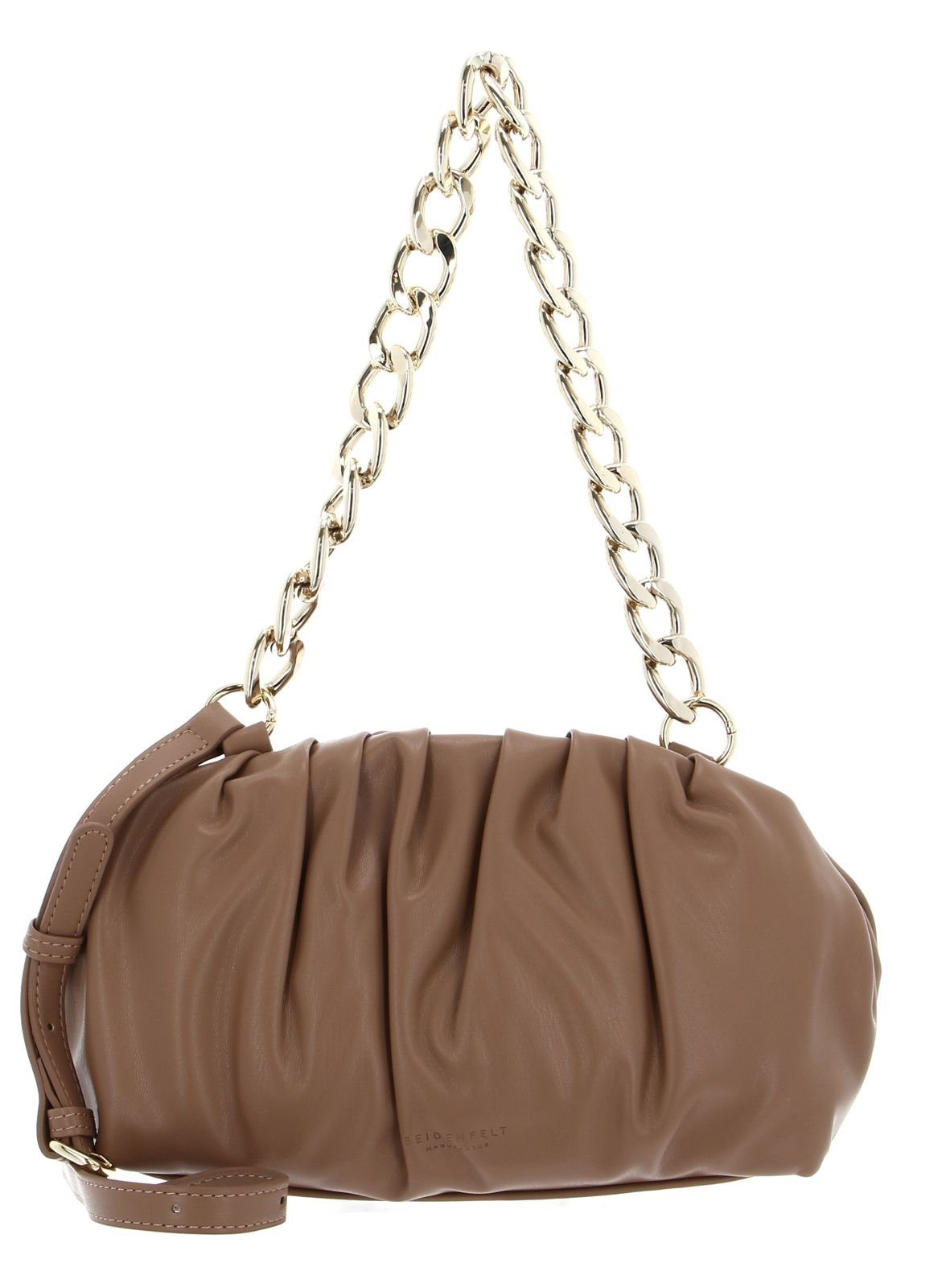 Manufaktur Almond Seidenfelt Handtasche / Gold Eke