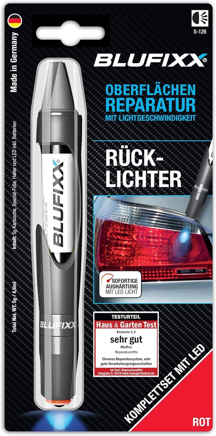 Reparatur-Set BLUFIXX Smart-Repair Spezial Set (KFZ Rücklichter) PW ROT DE