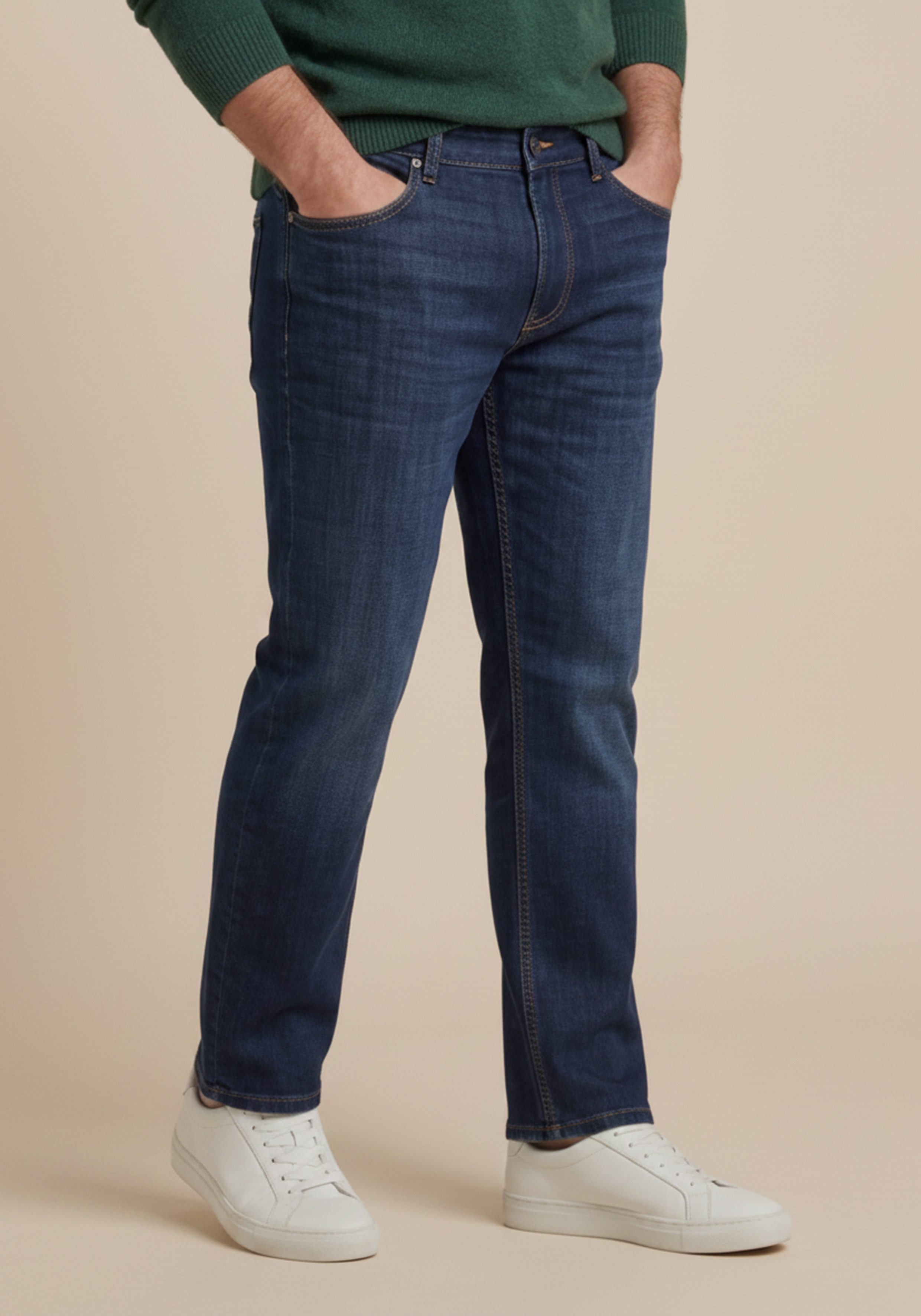 Man's World Plus Gerade Jeans Große Größen, straight fit mit Knopf- und Reißverschluss, Straight-Fit, gerader Beinverlauf