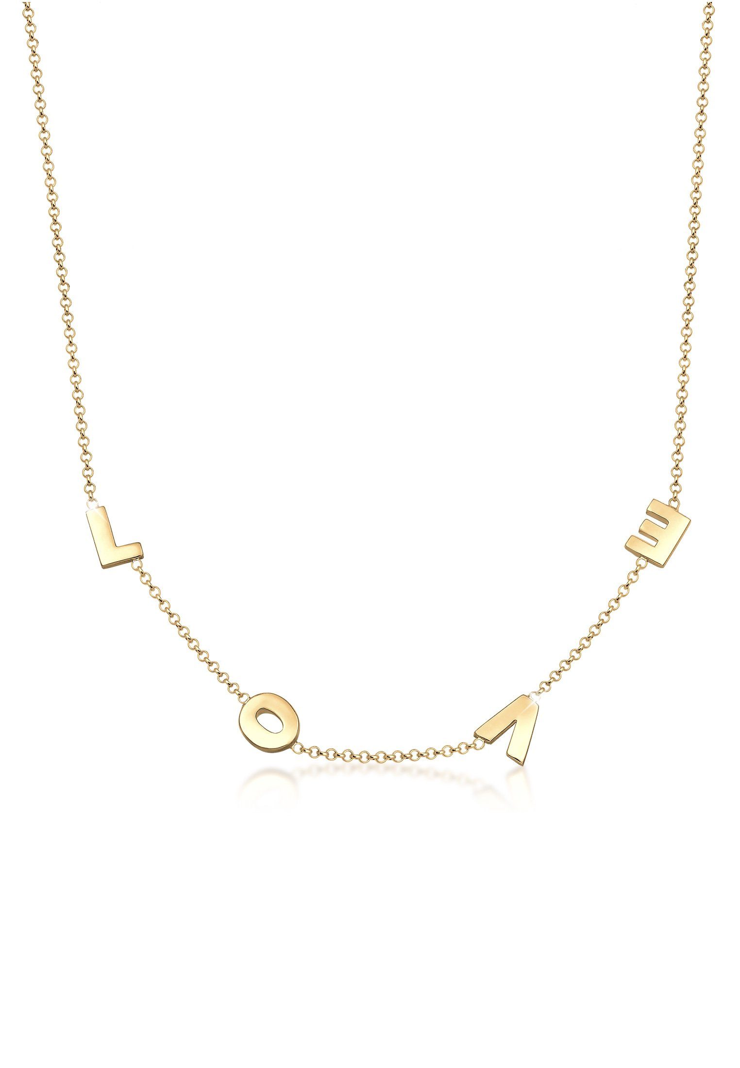 Elli Kette mit Anhänger Erbskette Love Wording 925er Silber günstig online kaufen