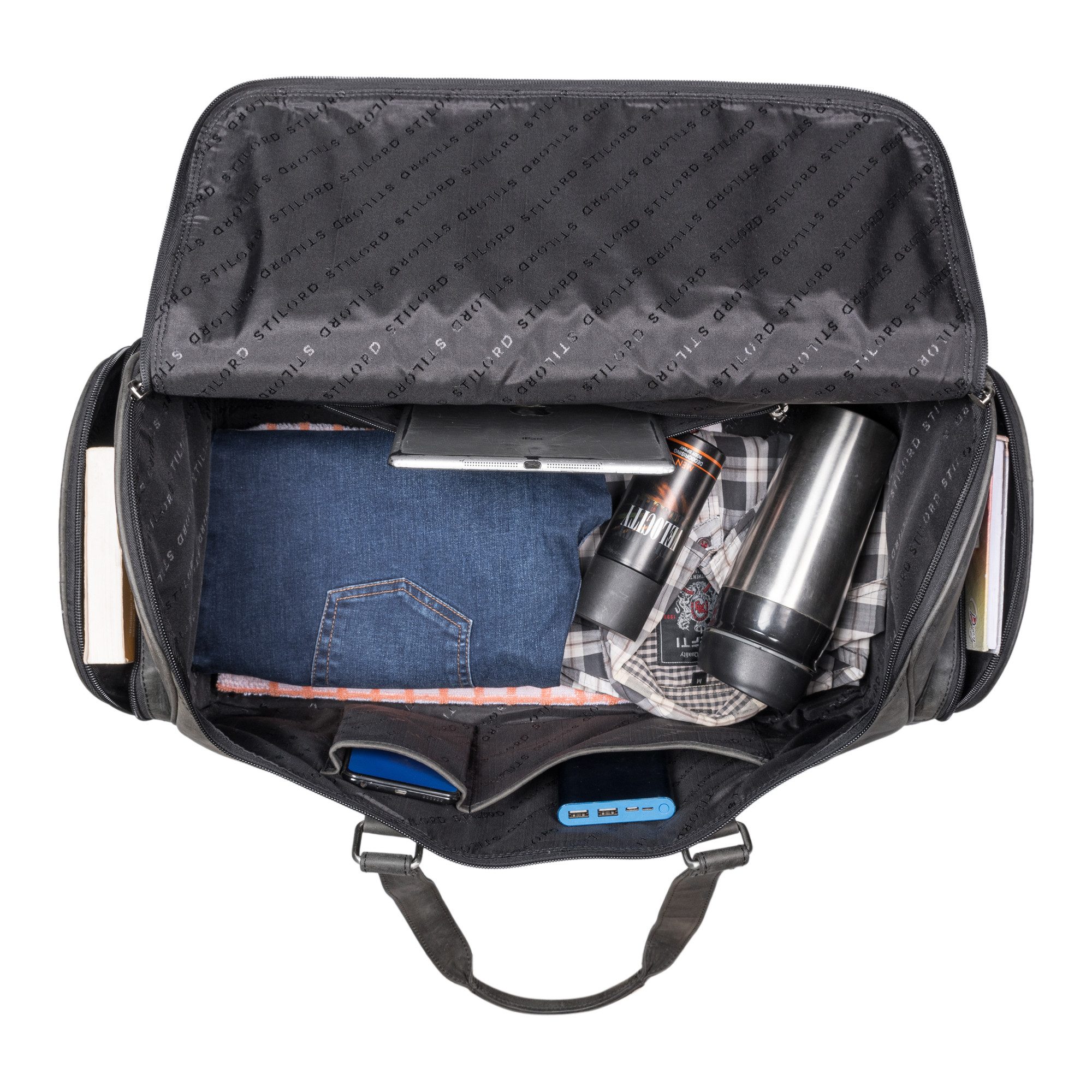 STILORD Weekender "Myles" Vintage Weekender Reisetasche Herren Leder zum Umhängen