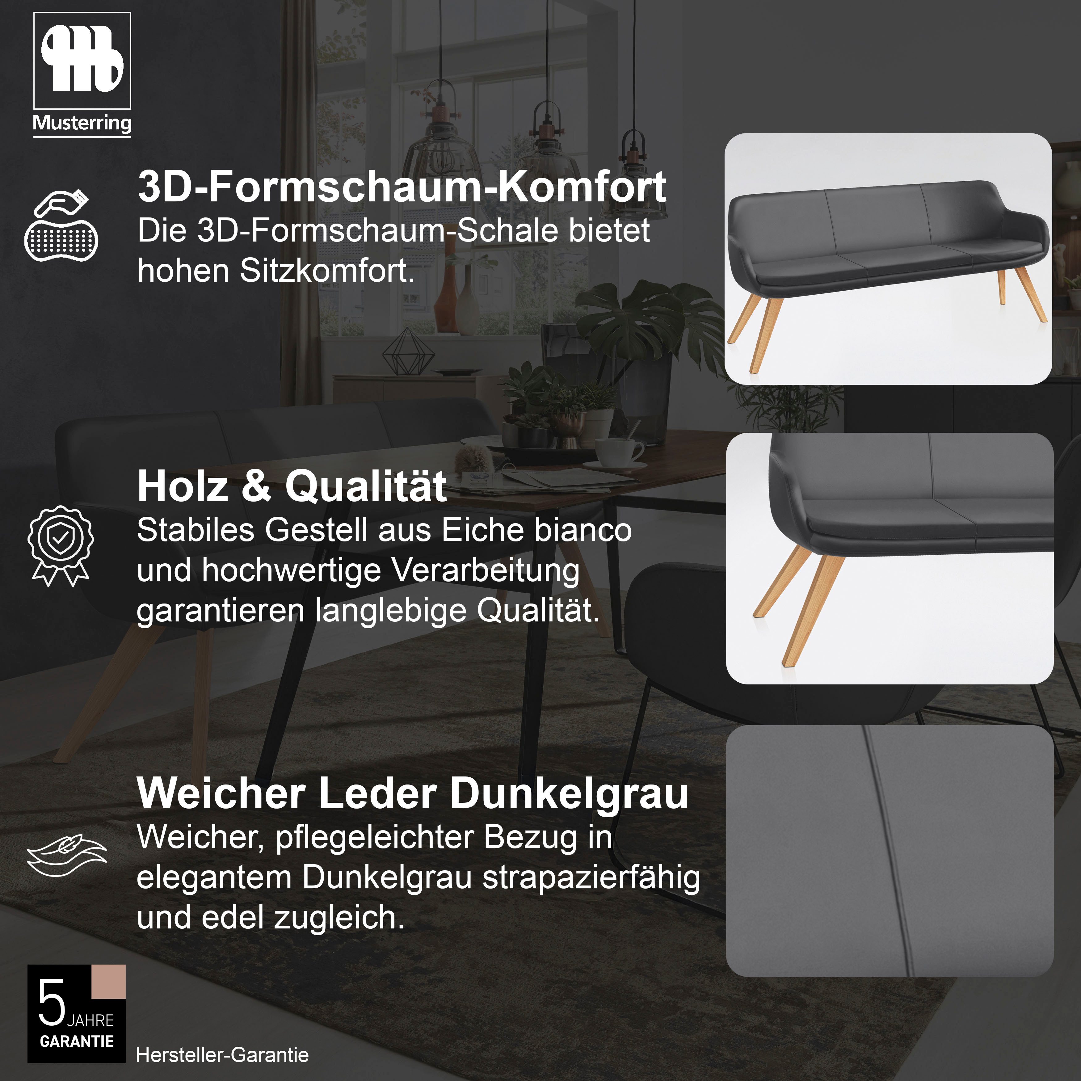 Musterring Essbank Tavia, Stativgestell aus Eiche bianco massiv, Breite 180, 200 oder 220 cm