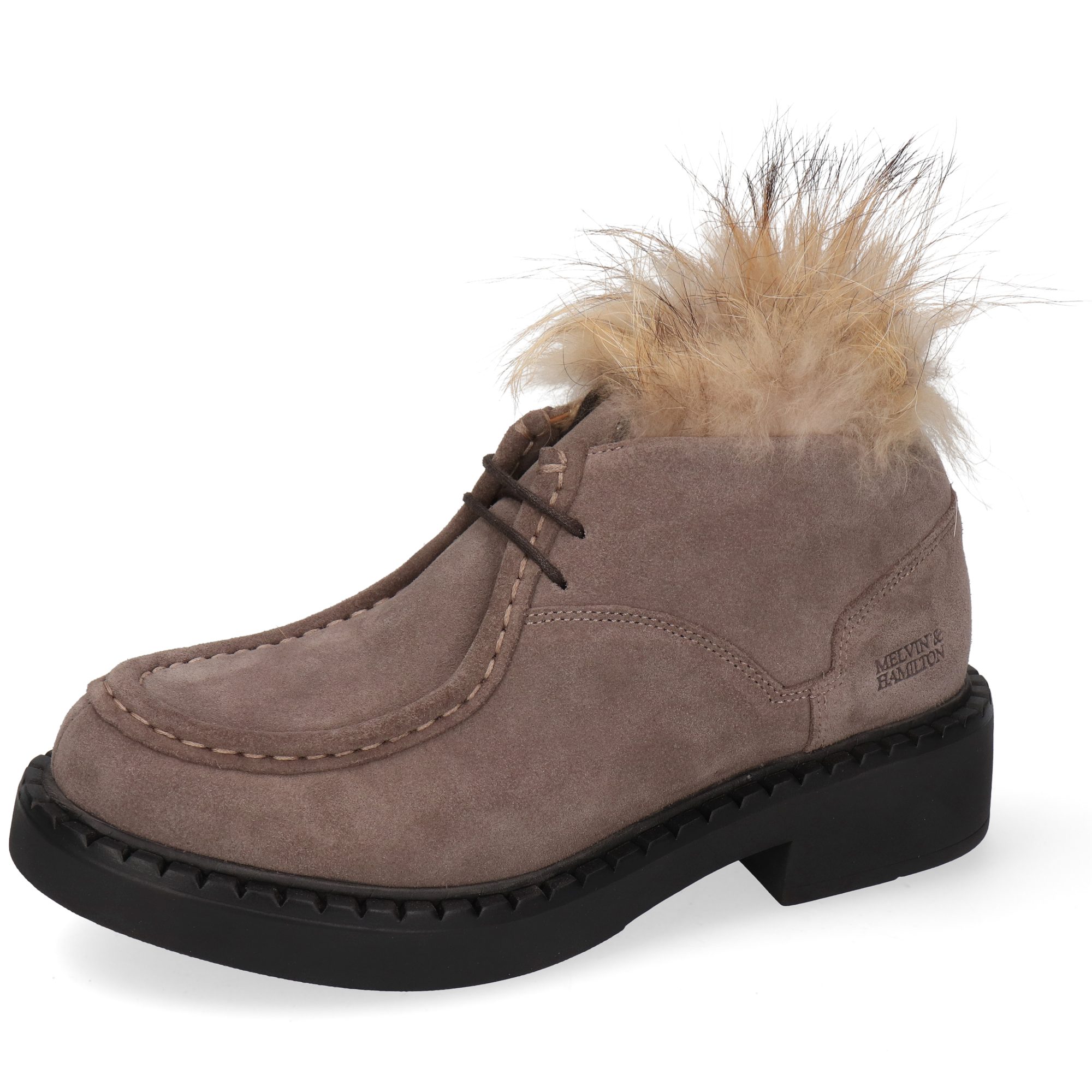 Melvin & Hamilton Pia 7 Leder-Schnürschuhe für Damen Stiefelette Block-Absatz, Echtes Leder