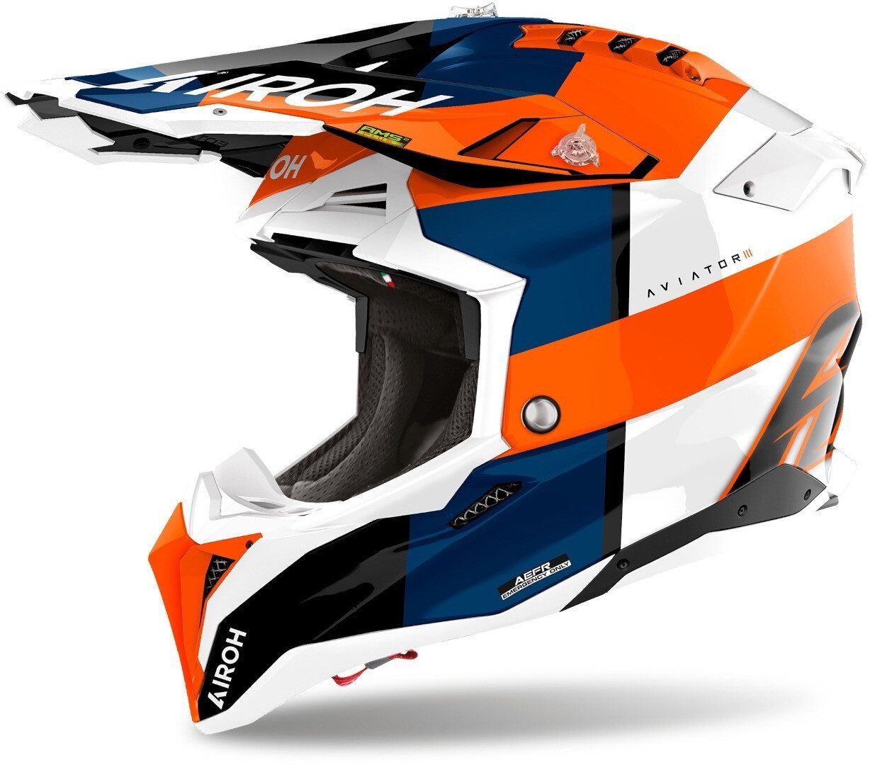 Airoh Motocrosshelm Aviator 3 Monarch Motocross Helm, Spoiler