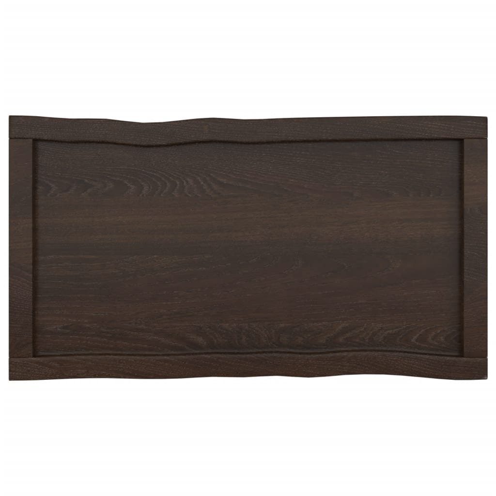 furnicato Tischplatte 80x40x(2-6) cm (1 St) Baumkante Behandelt Massivholz