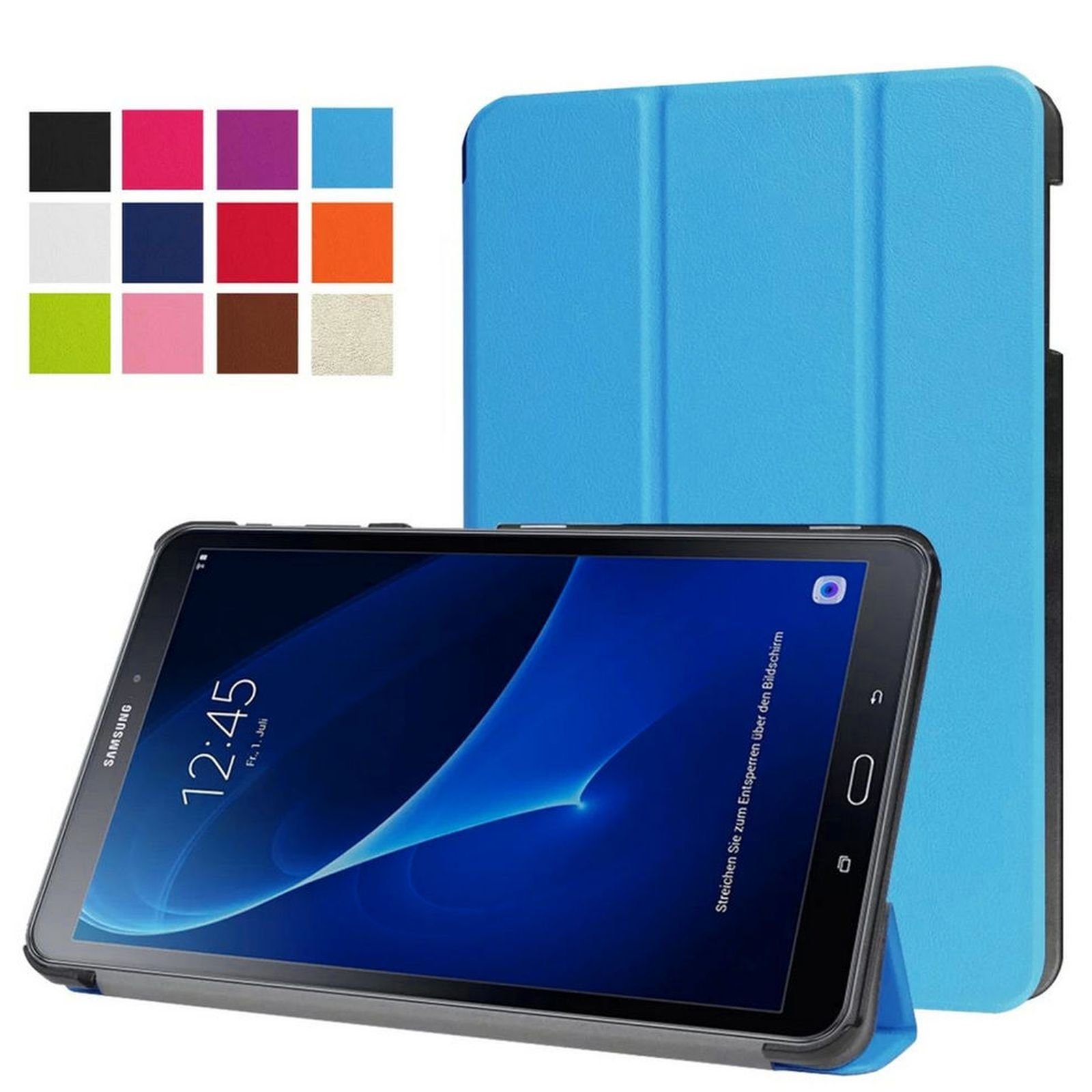 Lobwerk Tablet-Hülle Schutzhülle für Samsung Galaxy Tab A SM-T580 SM-T585  10.1 Zoll, Wake & Sleep Funktion, Sturzdämpfung, Aufstellfunktion