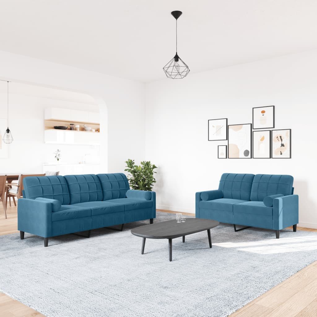 vidaXL Sofa 2-tlg. Sofagarnitur mit Kissen günstig online kaufen