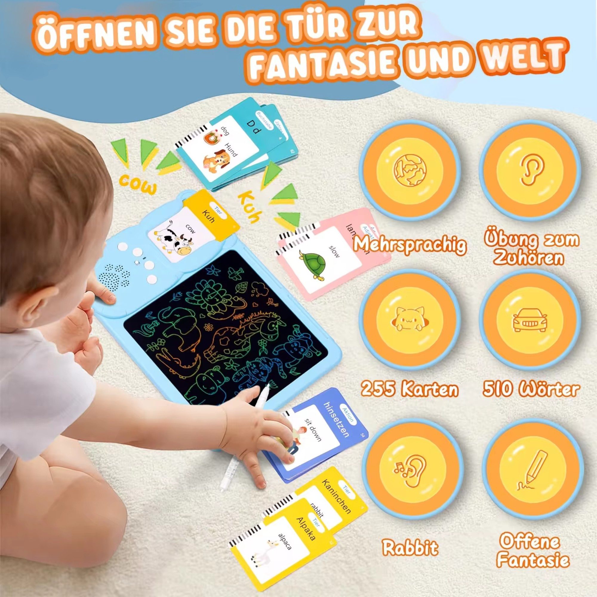 ROY Lernspielzeug Vokabelfreund Sprechende Lernkarten für günstig online kaufen