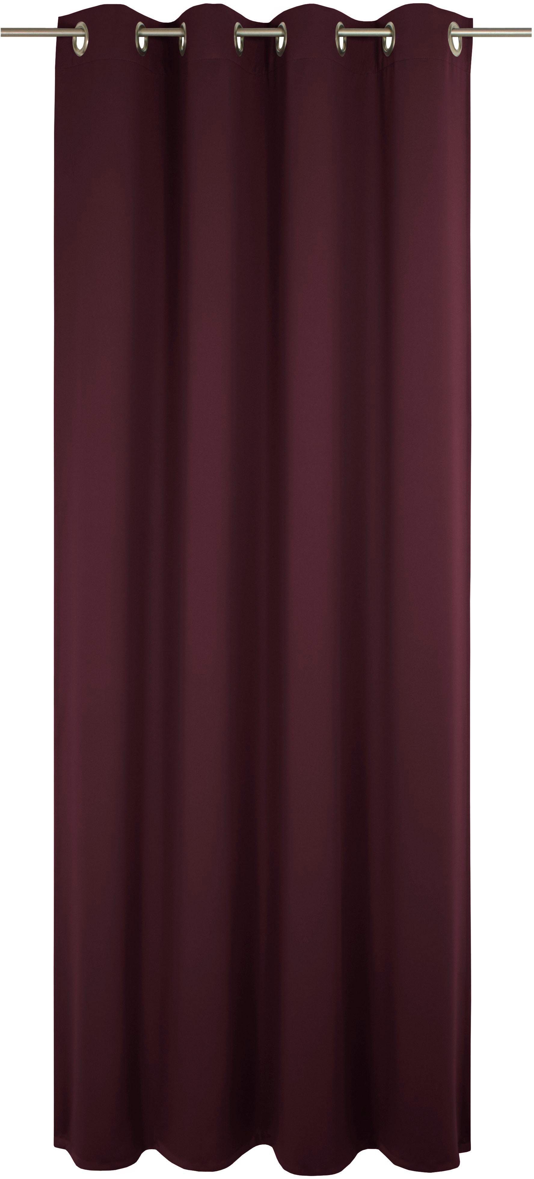 Ösen aubergine Vorhang Wirth, Newbury, Jacquard blickdicht, St), (1