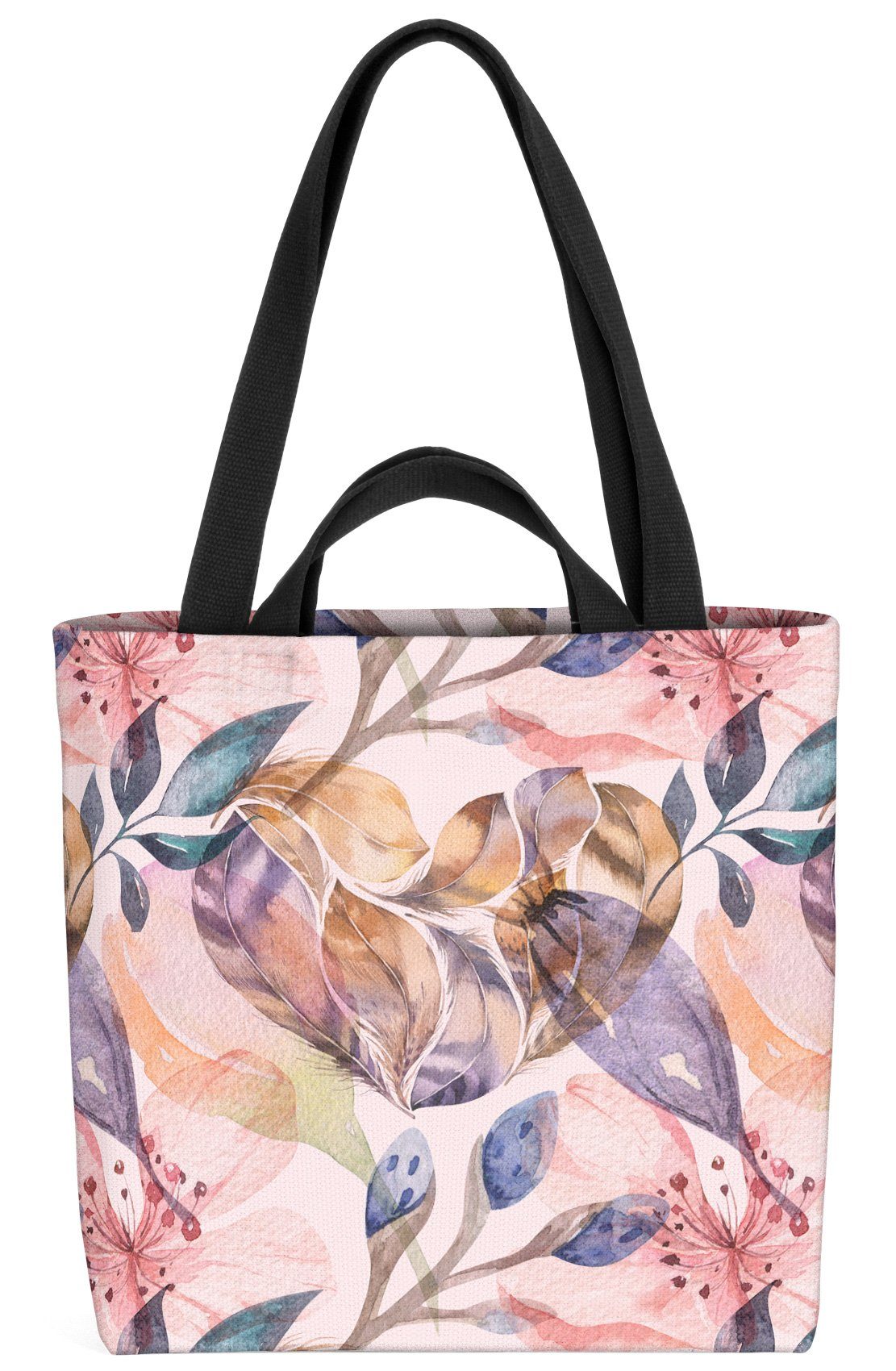 VOID Henkeltasche (1-tlg), Federn Blumen Blumen Blüten Vogel Garten Landschaft romantisch Küche | Henkeltaschen