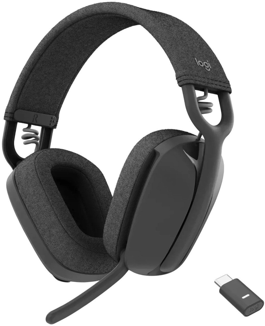 Logitech Logitech Zone Vibe Wireless UC Graphite Wireless-Headset (Equalizer-Voreinstellungen, individueller Equalizer, App-Steuerung)