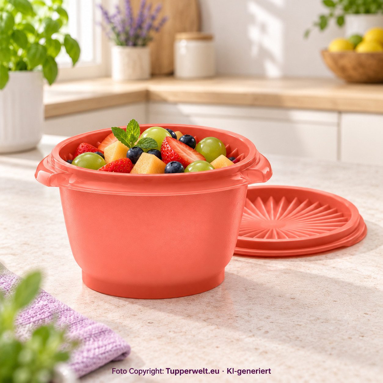 TUPPERWARE Vorratsdose Tupperware kleine Sonneschüssel in orange 600ml