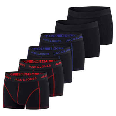 Jack & Jones Boxershorts Herren Retroshorts 6er Pack Basic Trunks (Vorteilspack, 6-St) Unterhosen mit Stretch