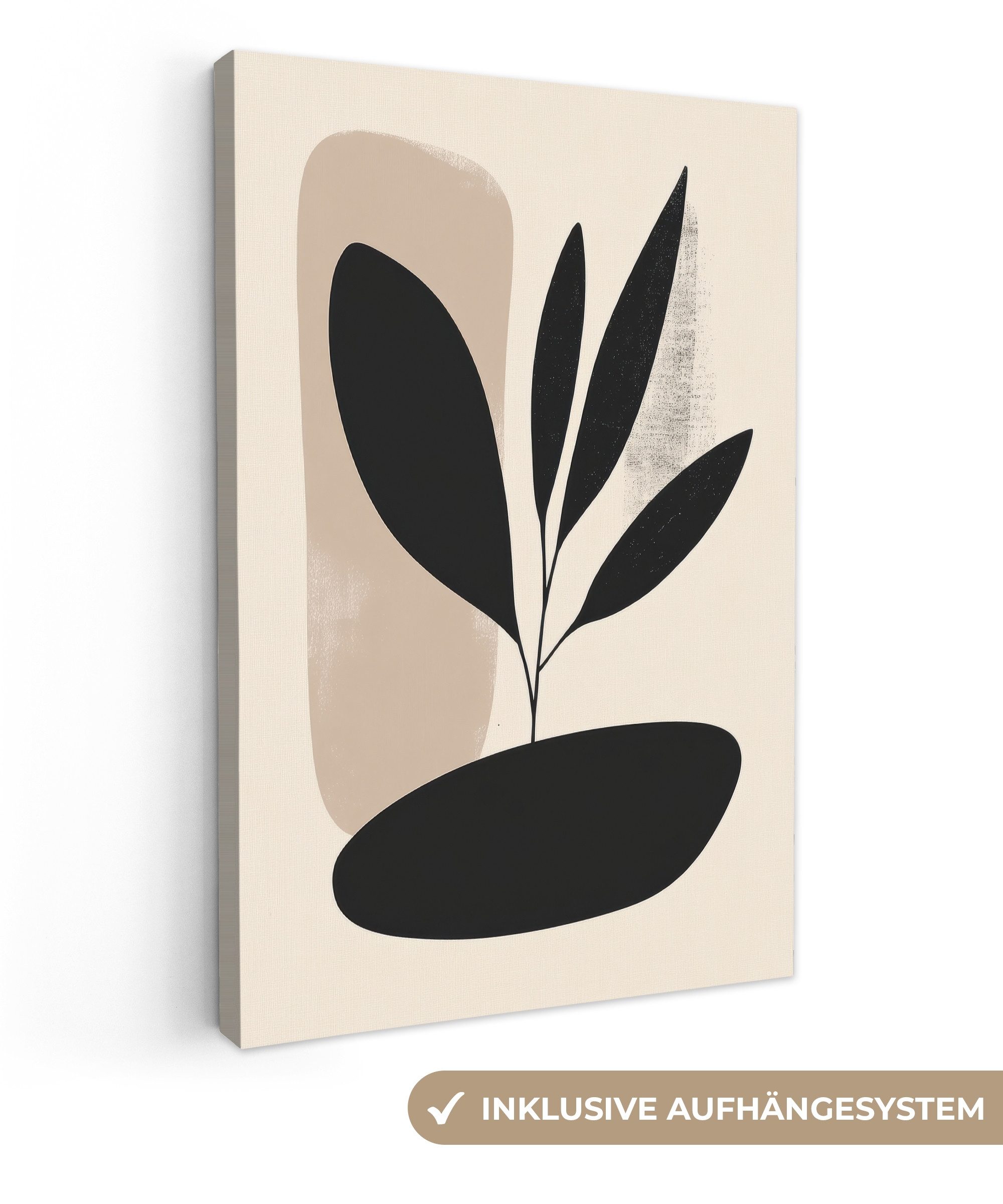 OneMillionCanvasses® Leinwandbild Pflanze - Beige - Japanisch, Fotodruck (1 günstig online kaufen