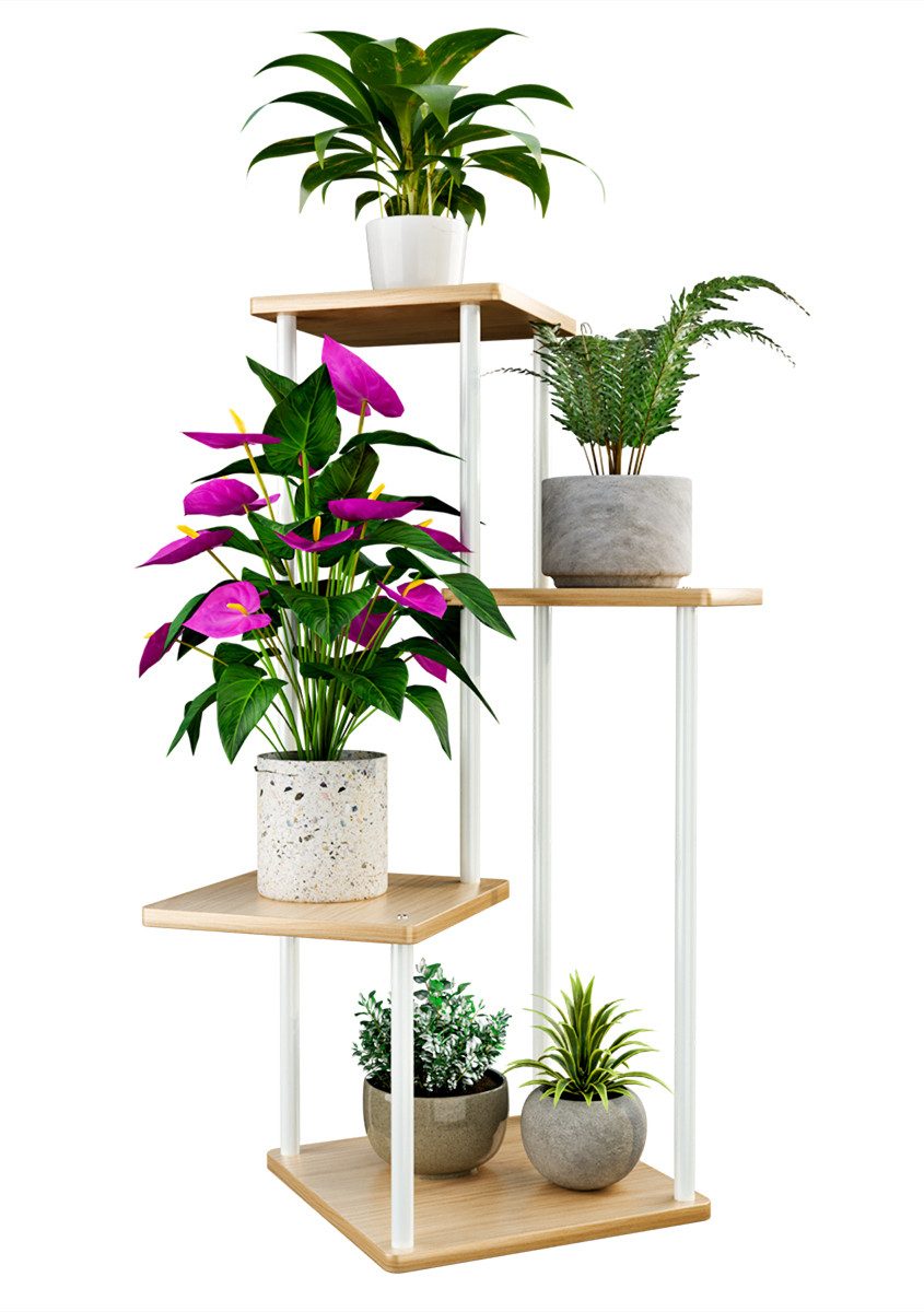 Simloveve Blumenständer 4 Etagen Pflanzenständer Blumentreppe günstig online kaufen