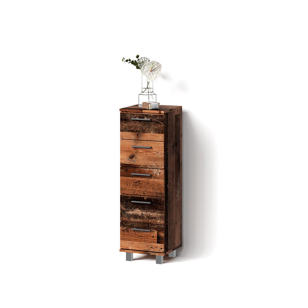 Livinity® Midischrank Eisak, Eiche rustikal, 30 günstig online kaufen