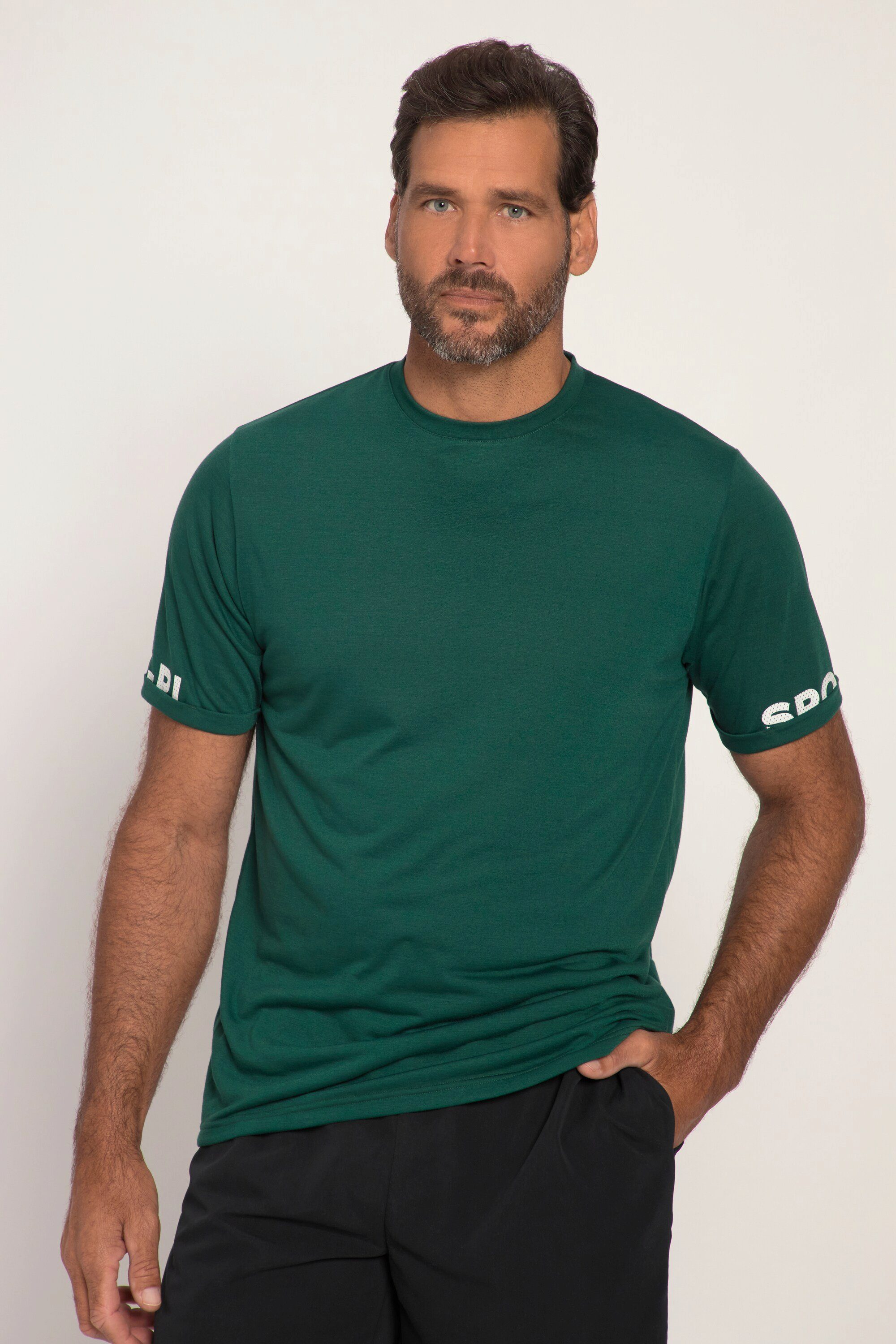 JP1880 T-Shirt T-Shirt FLEXNAMIC® Fitness Halbarm flaschengrün