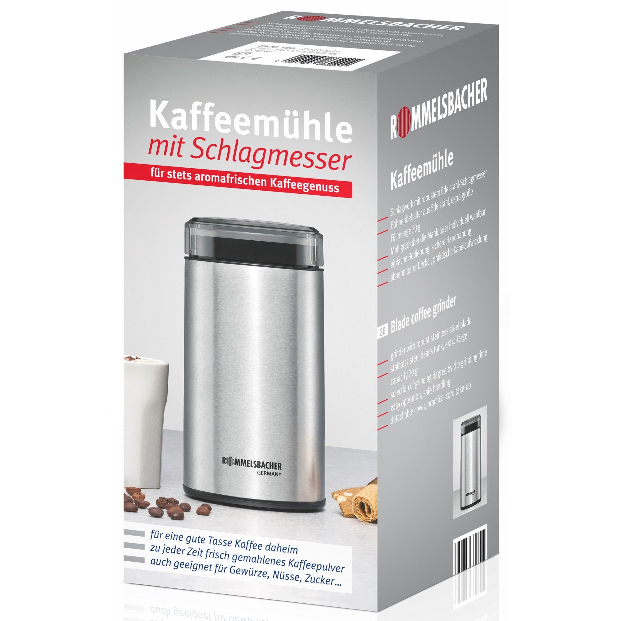 Rommelsbacher Kaffeemühle Rommelsbacher Kaffeemühle EKM 100, (200 Watt)