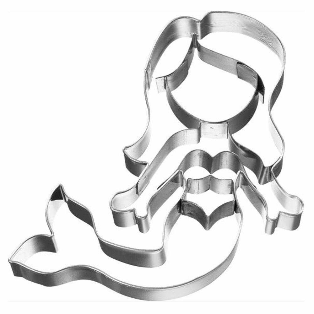 Birkmann Ausstechform Meerjungfrau Schwimmend 9 cm, Edelstahl