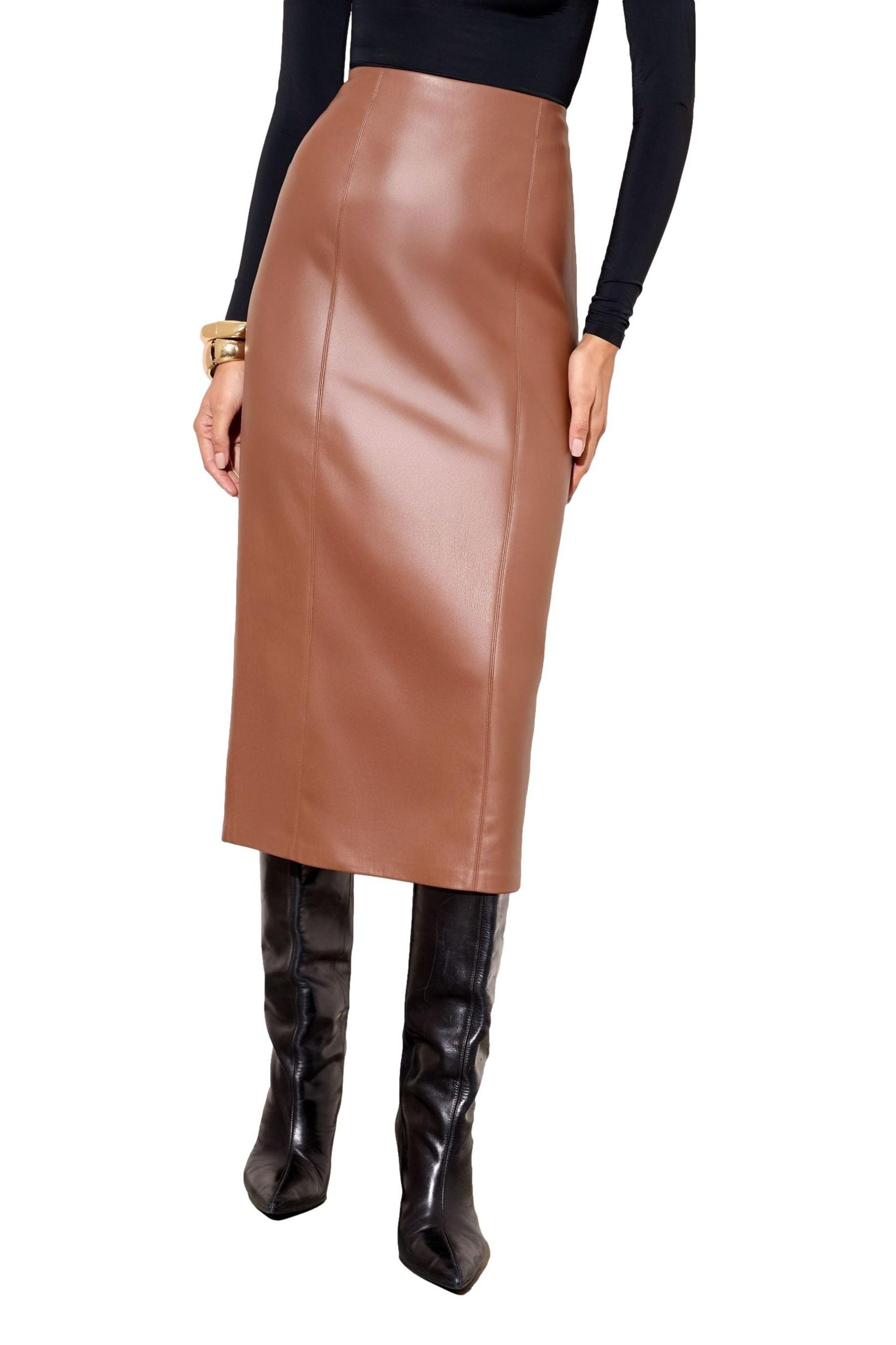 Friends Like These Lederrock Friends Like These Bleistiftrock aus Kunstleder (1-tlg)