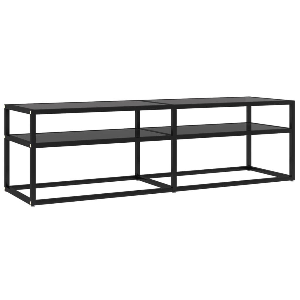furnicato TV-Schrank Schwarz 140x40x40,5 cm Hartglas (1-St)