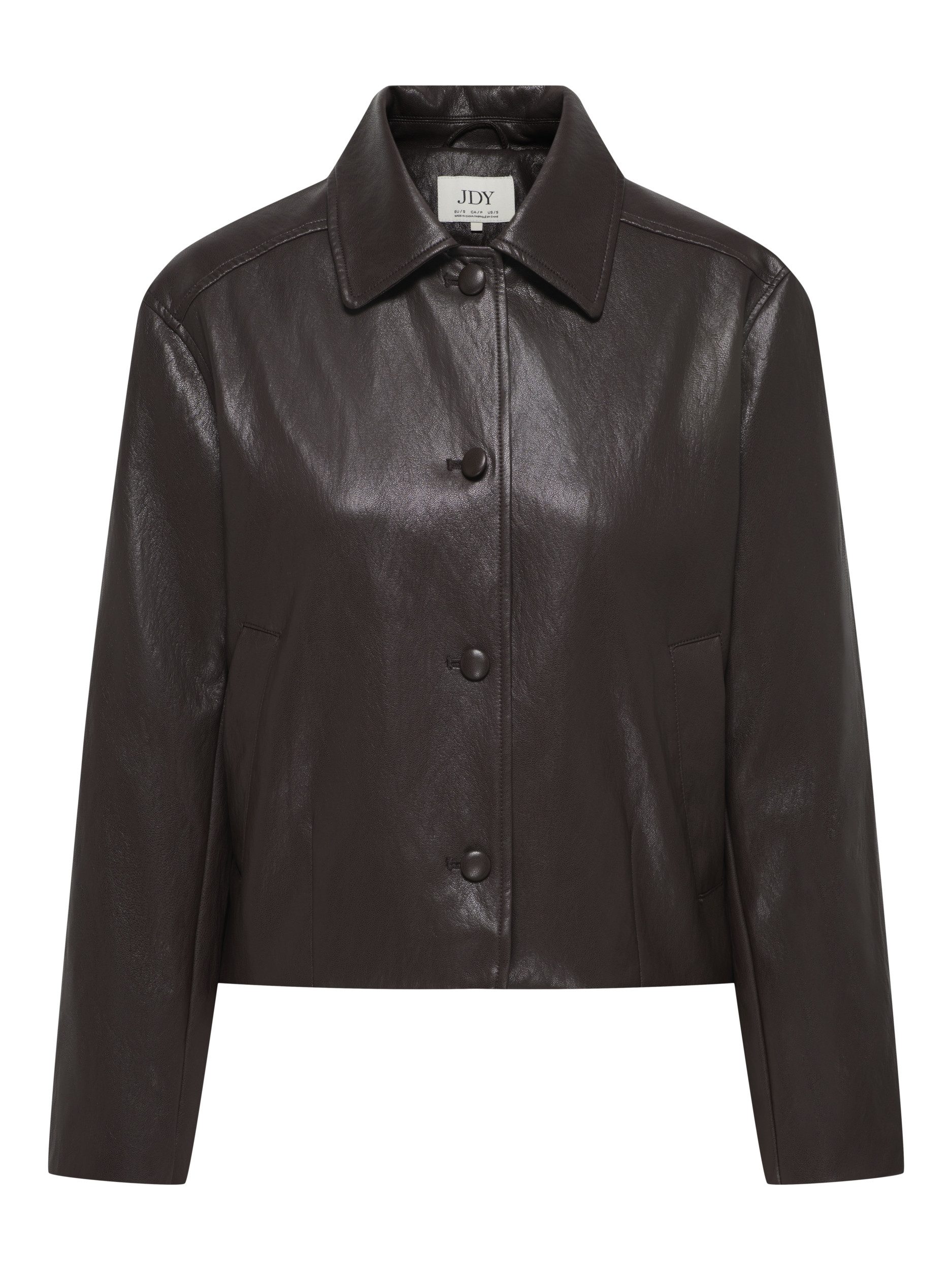ONLY Langjacke JDYAURORA FAUX LEATHER JACKET OTW S 244915 Chocolate Tor