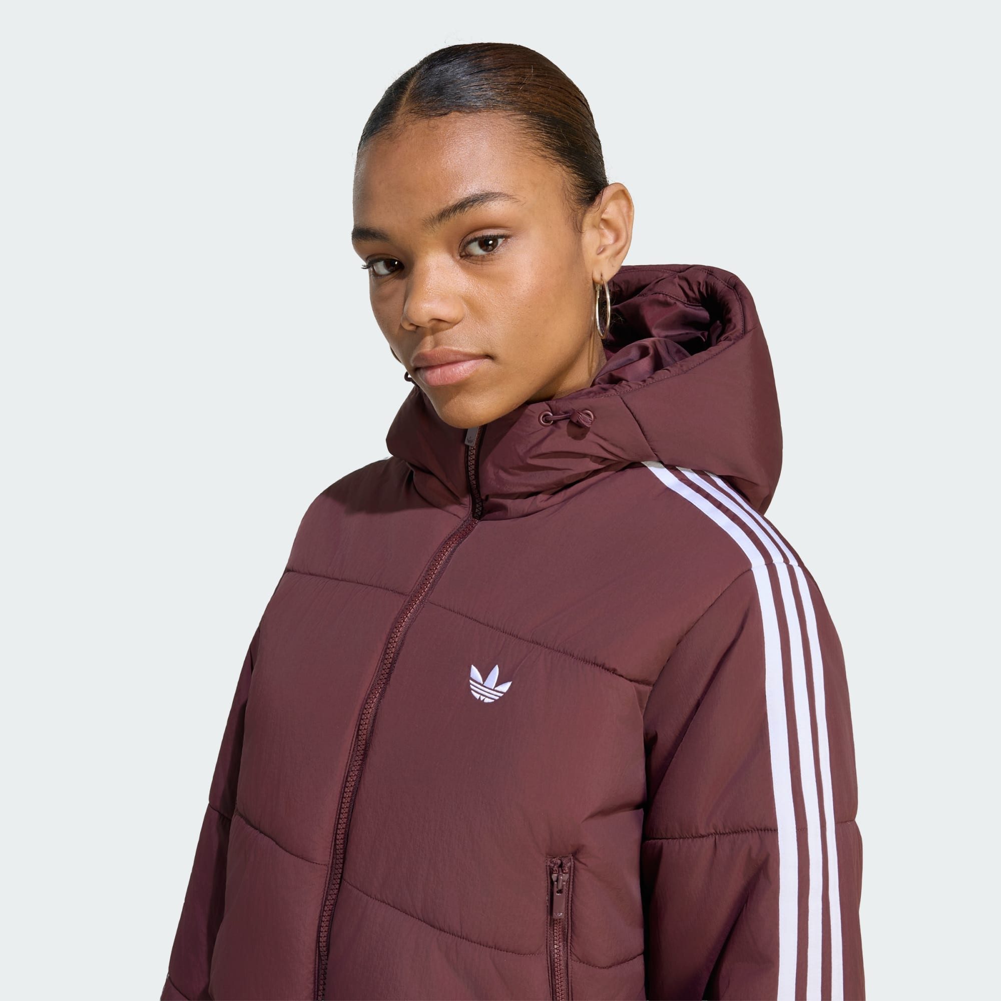adidas Originals Steppjacke ADICOLOR PUFFER JACKE, KÜRZER GESCHNITTEN, KAPUZE (1-St) – Bild 4 von 5