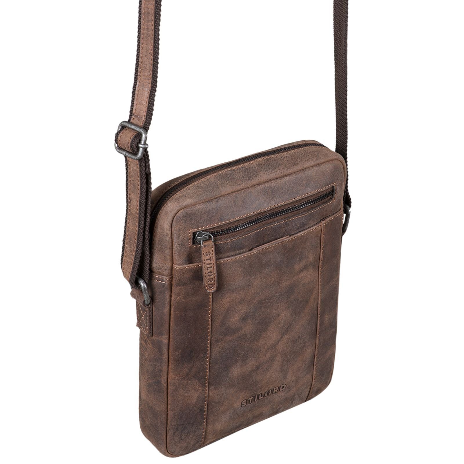 Messenger "Fox" Leder veleta - Messenger braun Bag STILORD Bag Vintage Herrentasche