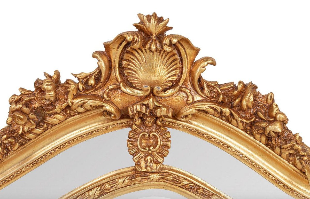 Spiegel Antik - 125 190 cm x - Schwere Barockspiegel Stil Prunkvoller Padrino Ausführung Casa Gold Barock