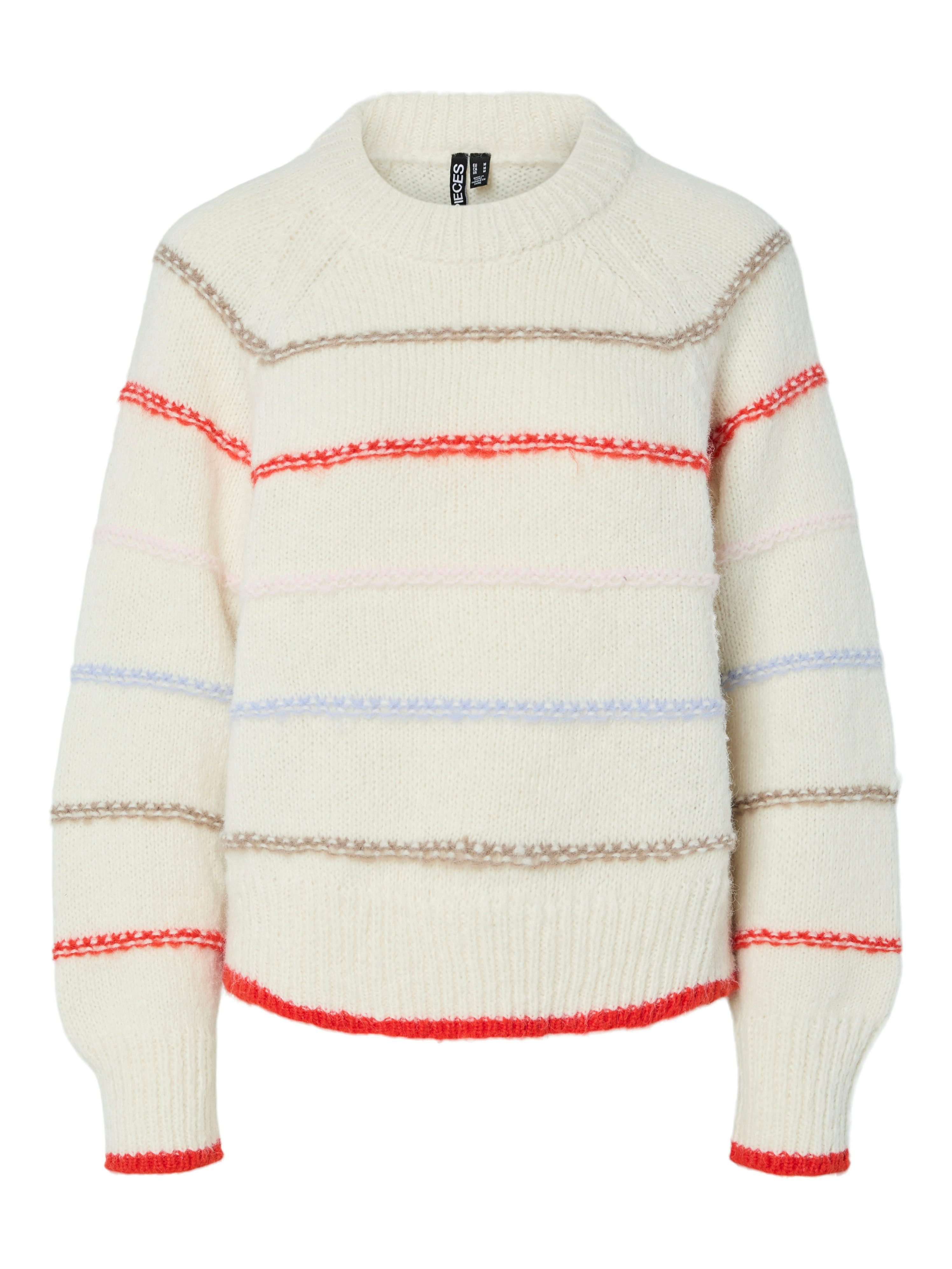 Strickpullover PCNELIA LS O-NECK KNIT NOOS BC