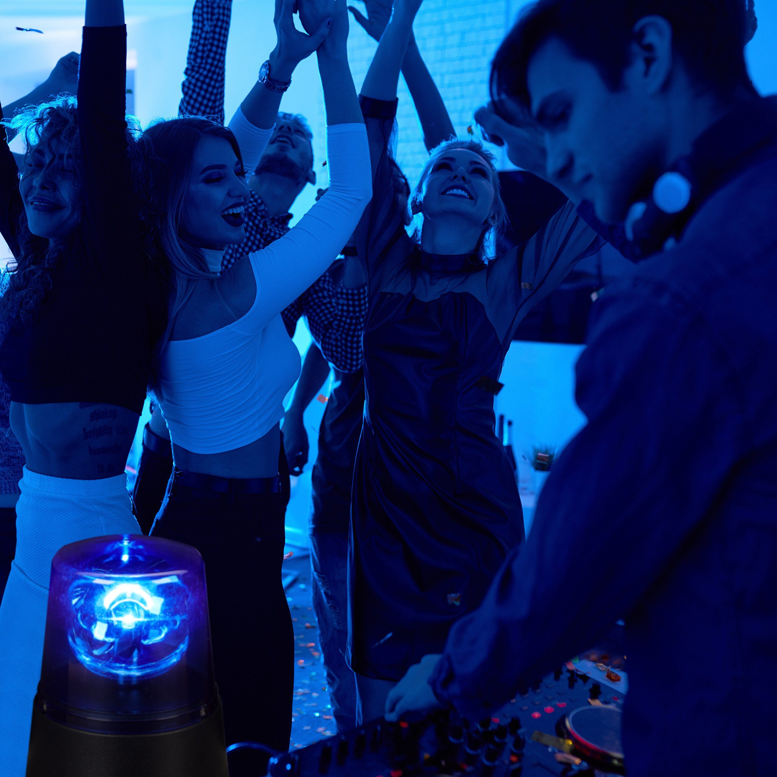 relaxdays LED Dekolicht 2 x LED Blaulicht