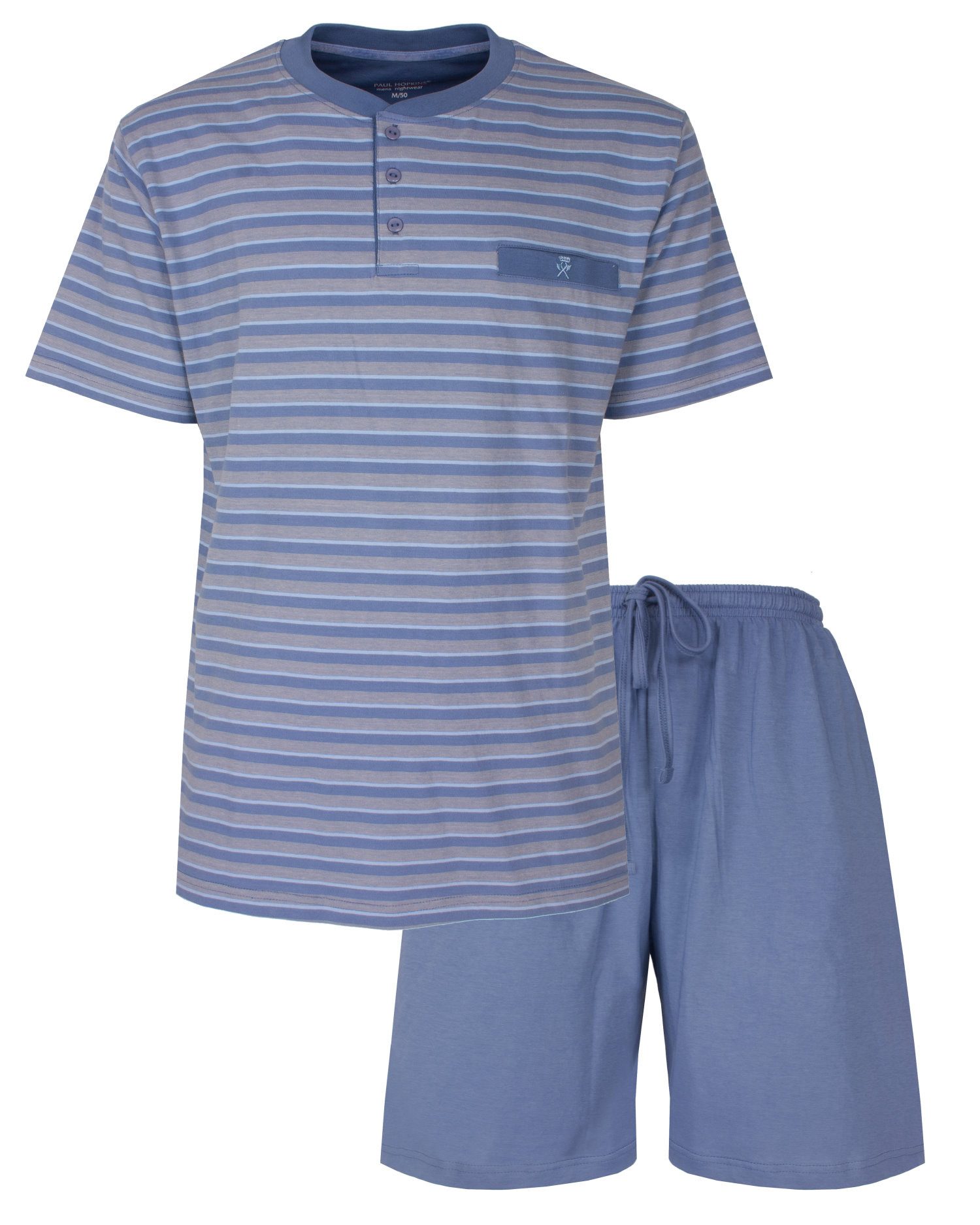 Paul Hopkins Shorty Modischer Herren Schlafanzug kurz (2 tlg) Baumwolle günstig online kaufen