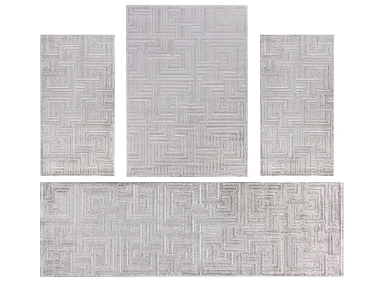 Kurzflor-Bettumrandung Geometrisch Design