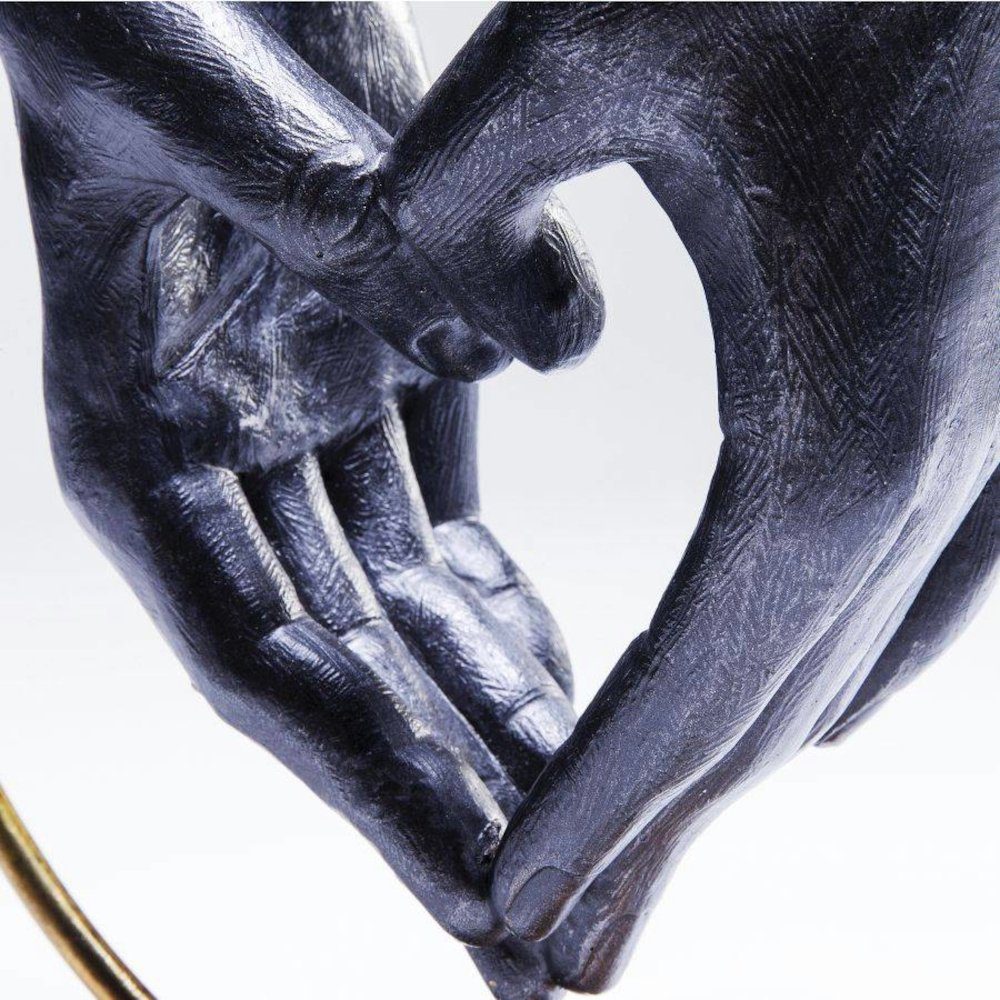 HAND" Dekofigur, HEART "ELEMENTS KARE SCHWARZ/GOLD