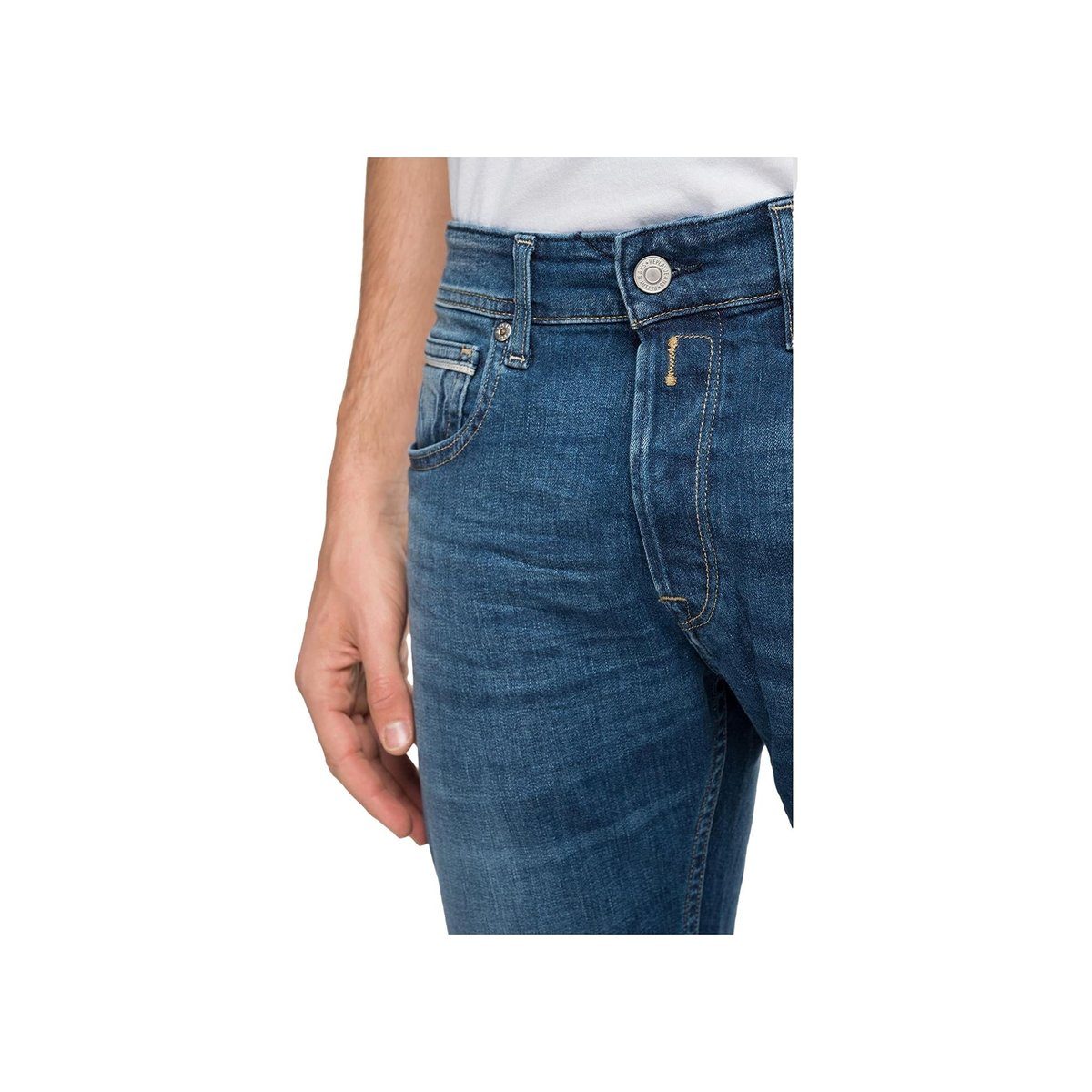 Replay 5-Pocket-Jeans mittel-blau (1-tlg)