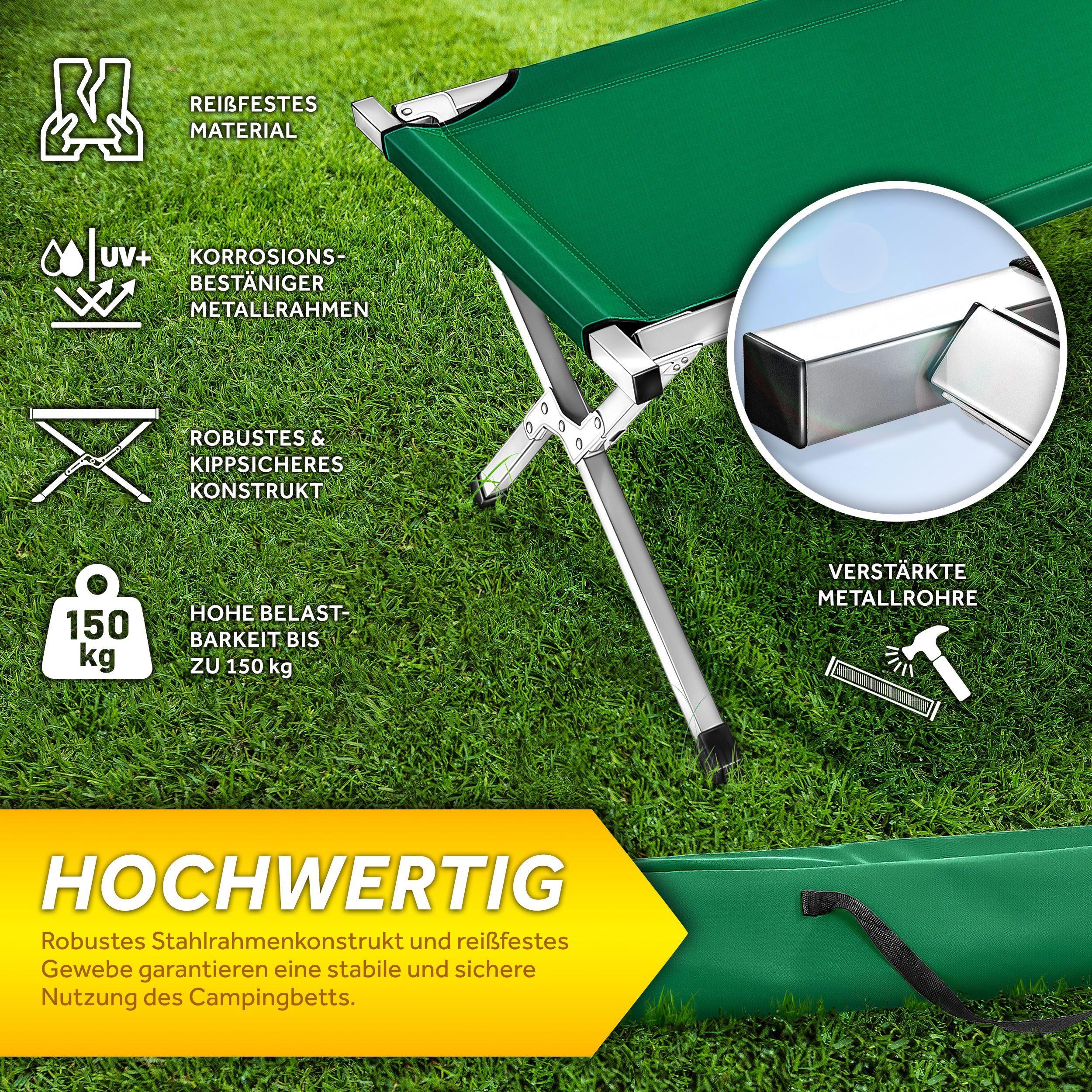 TRESKO Feldbett Feldbett Campingbett Bett Liege günstig online kaufen